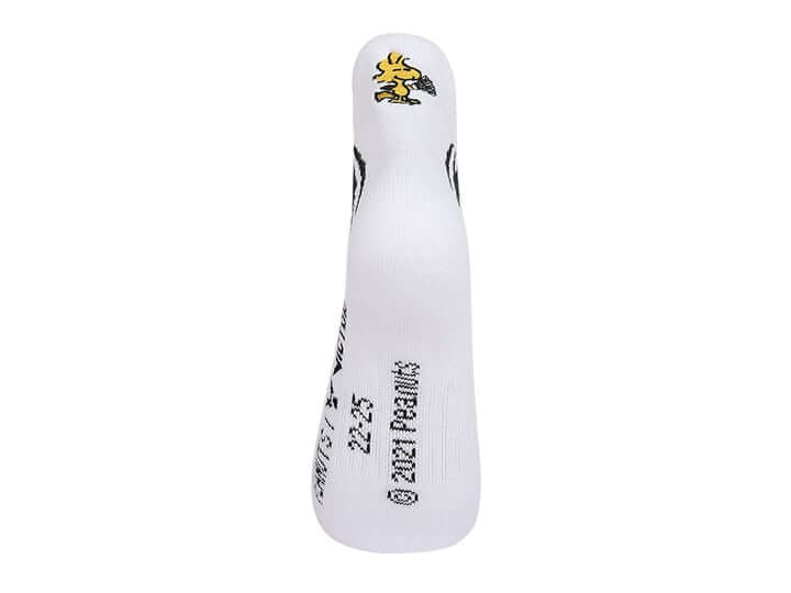 Victor x Peanuts Junior Sports Socks for Kids - Breathable Cotton Athletic Socks with Snoopy Design (White) - Perfect for Running, Soccer & School Activities