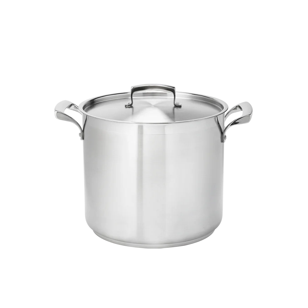 Thermalloy 20 Quart (Qt) Professional Deep Stock Pot - Premium Stainless Steel Cookware for Soups, Stews, Pasta & Large Batch Cooking - Perfect for Home Chefs & Commercial Kitchens
