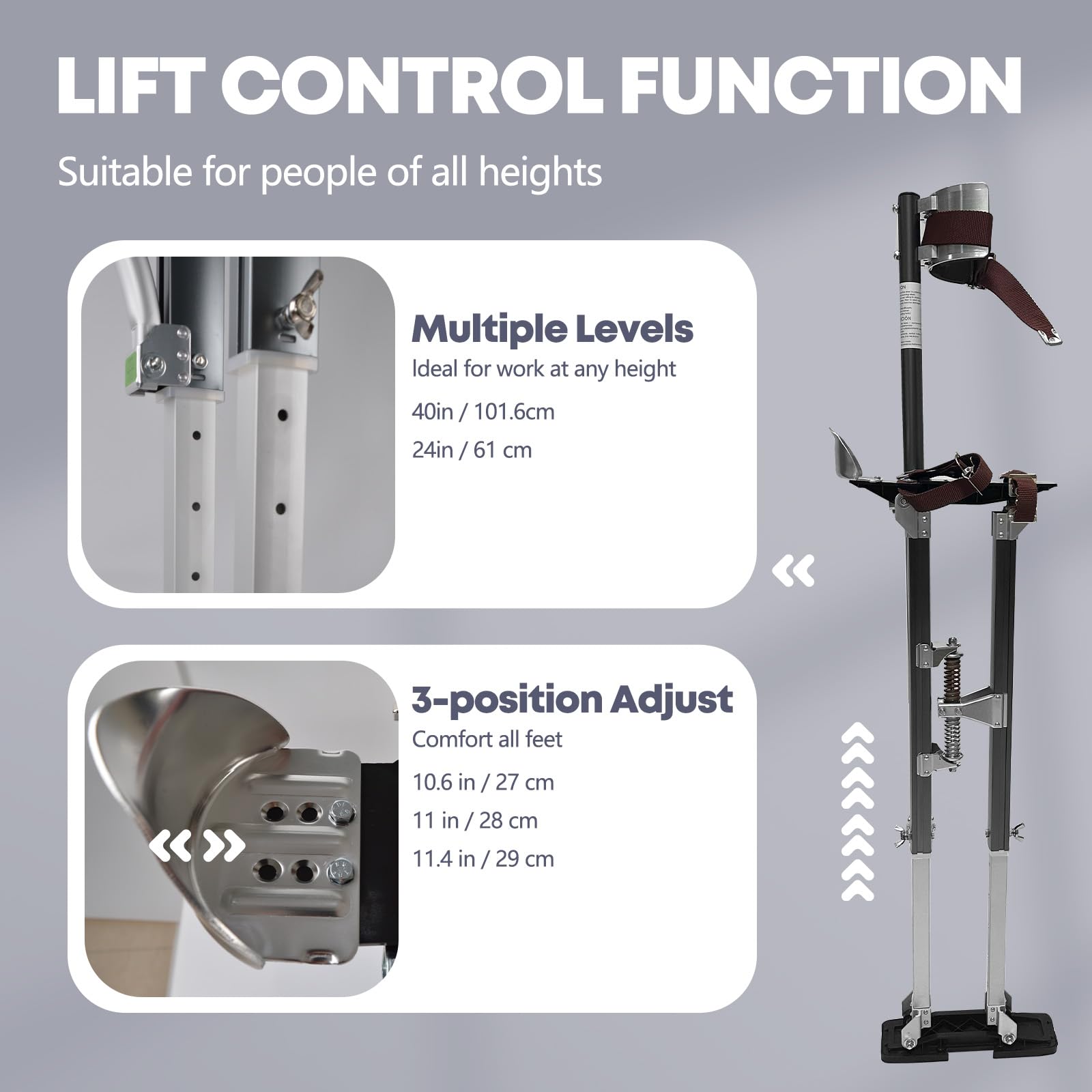 Professional Aluminum Drywall Stilts 24