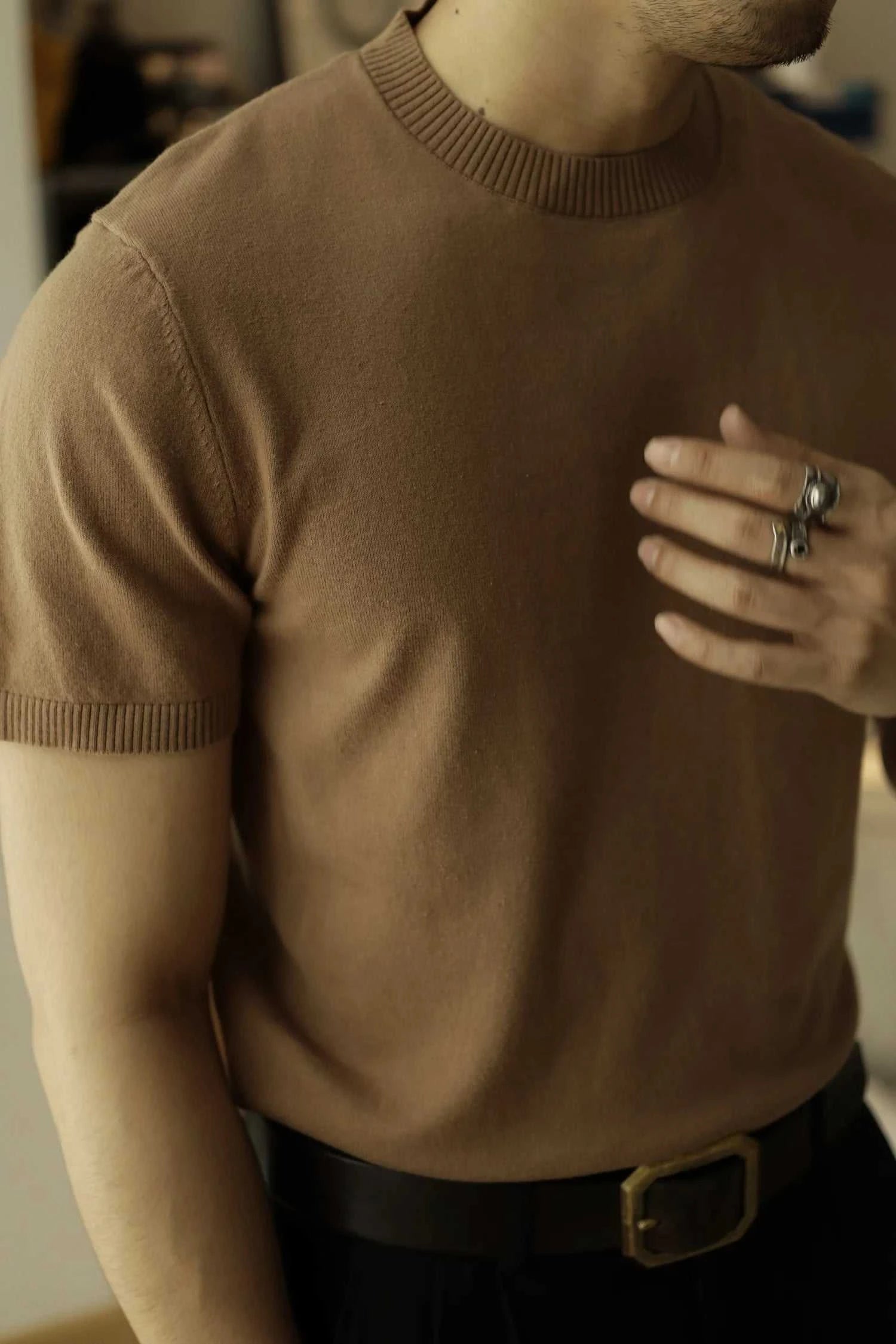 Premium Cotton Business Casual T-Shirt for Men - Breathable Summer Office Wear - Ideal for Work, Meetings & Smart Casual Outfits