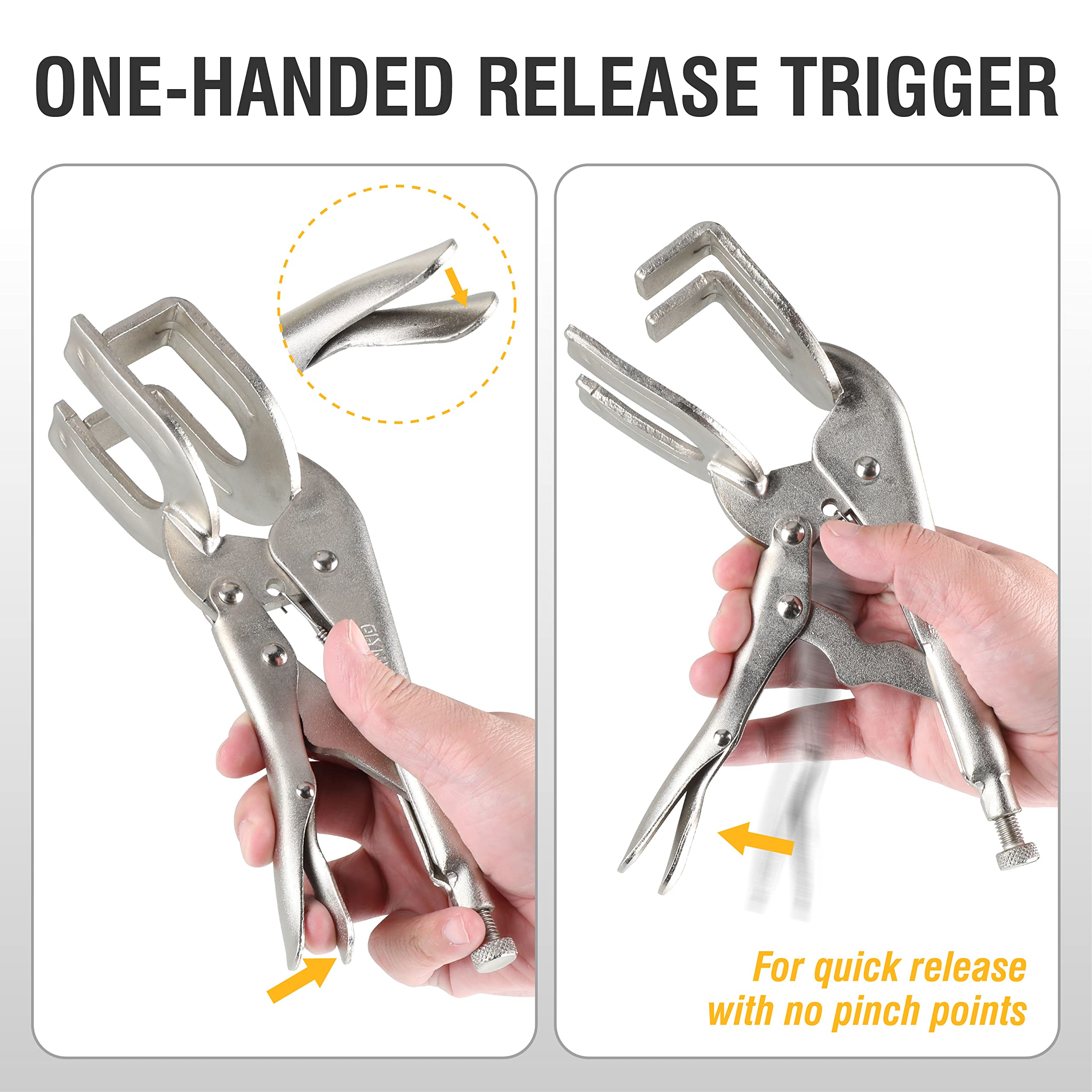 Olympia Tools 9-Inch Locking Pliers with Welding Clamp - Heavy Duty Adjustable Vise Grip for Metalworking, Welding, and DIY Projects (Model 11-409)