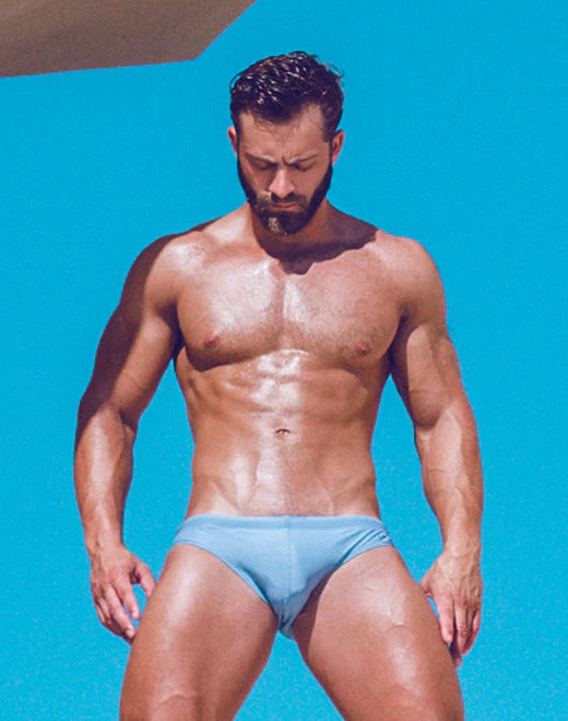 2EROS Core Swim Brief - Faded Denim Men's Swimwear - Quick Dry, Comfortable & Stylish for Beach, Pool & Summer Vacations