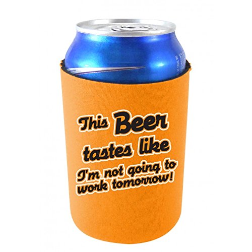 Collapsible Can Cooler for Beer - Insulated Orange Can Koozie | Perfect for Camping, BBQs & Outdoor Parties