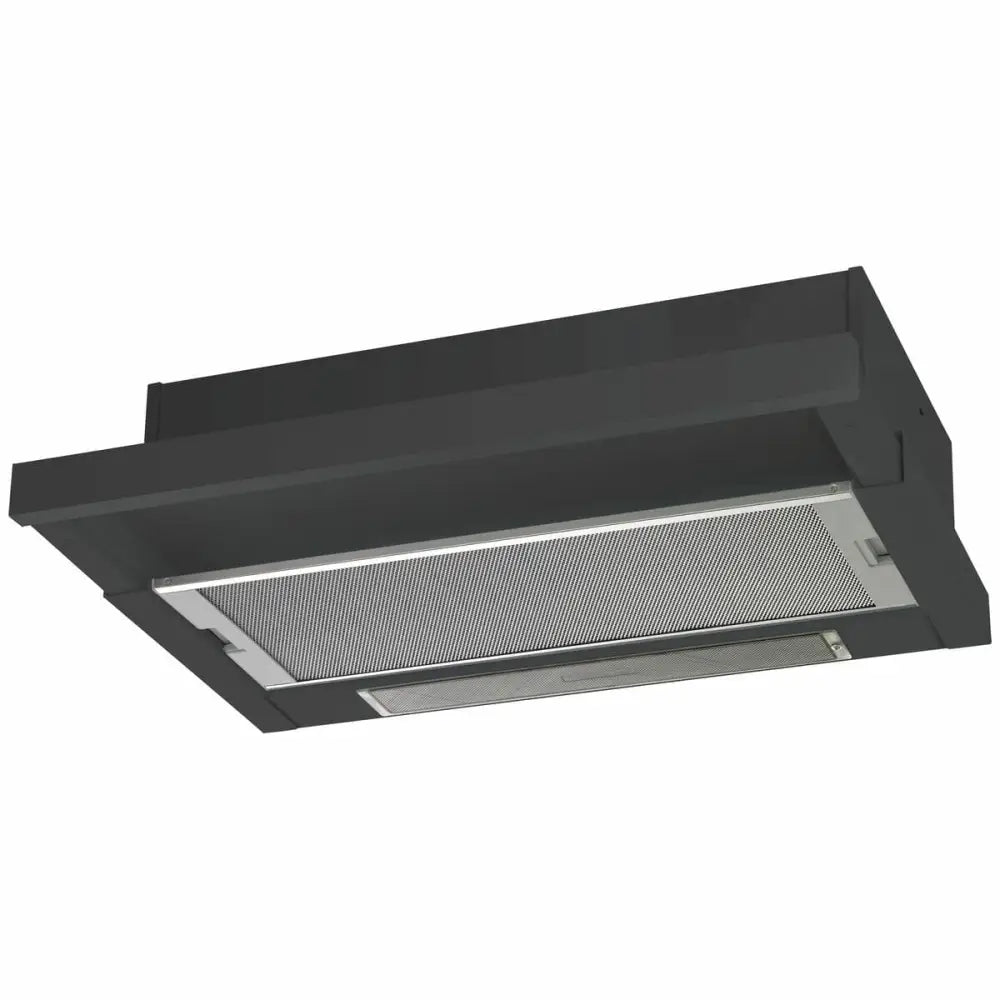 Chef CRR612DB 60cm Black Slide-Out Range Hood - Powerful Kitchen Ventilation for Smoke & Odor Removal - Perfect for Modern Home Cooking