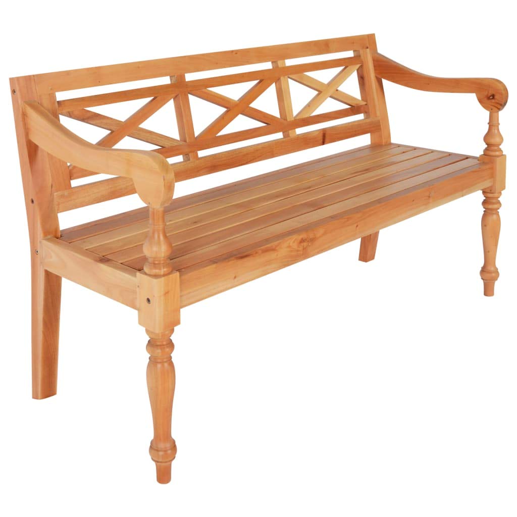 vidaXL Classic Mahogany Wood Entryway Bench - 53.5 Inch Light Brown Hallway Seating - Durable & Stylish for Dressing Room, Dining Room, Bedroom or Foyer Decor