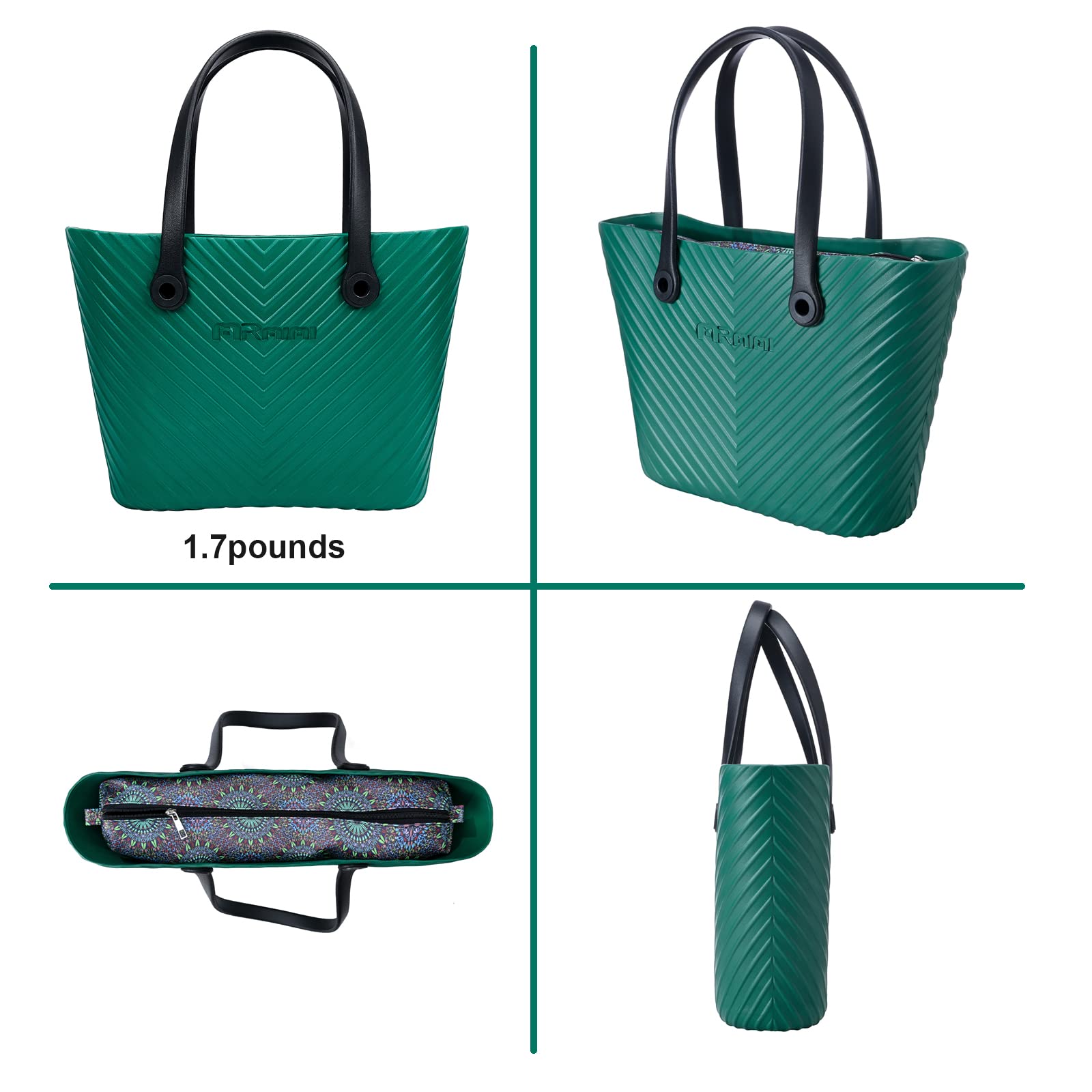 Women's EVA Beach Tote - Lightweight Waterproof Travel Bag for Swimming & Vacation