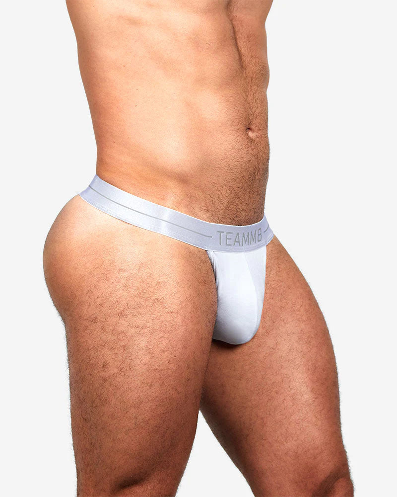 Teamm8 Icon Thong Modal White - Comfortable Underwear for Women, Seamless & Breathable for Daily Wear, Workout & Yoga