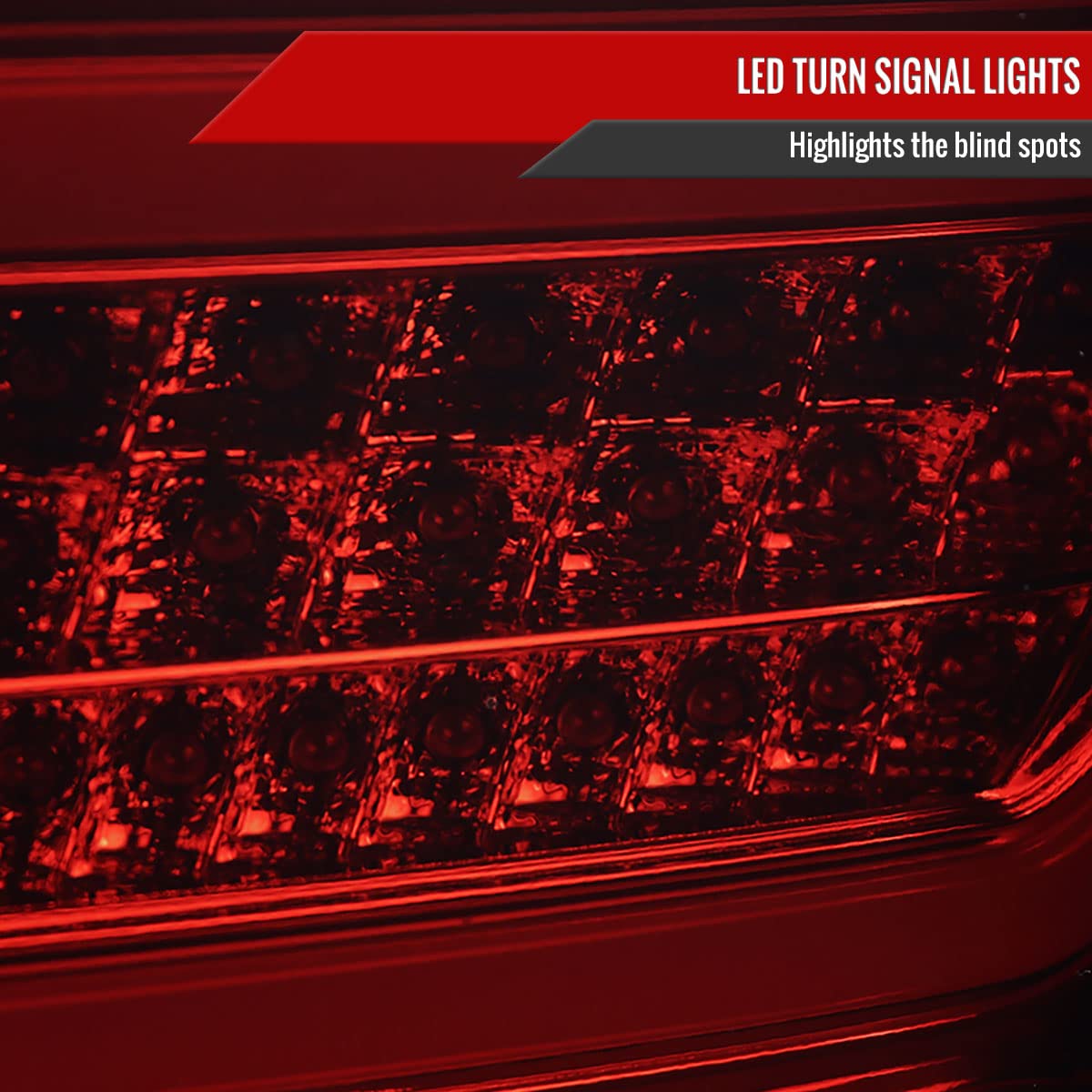 06-11 Car LED Tail Lights - Red Smoke Brake Lamps Pair for Enhanced Visibility & Style | Perfect for Night Driving & Custom Car Upgrades