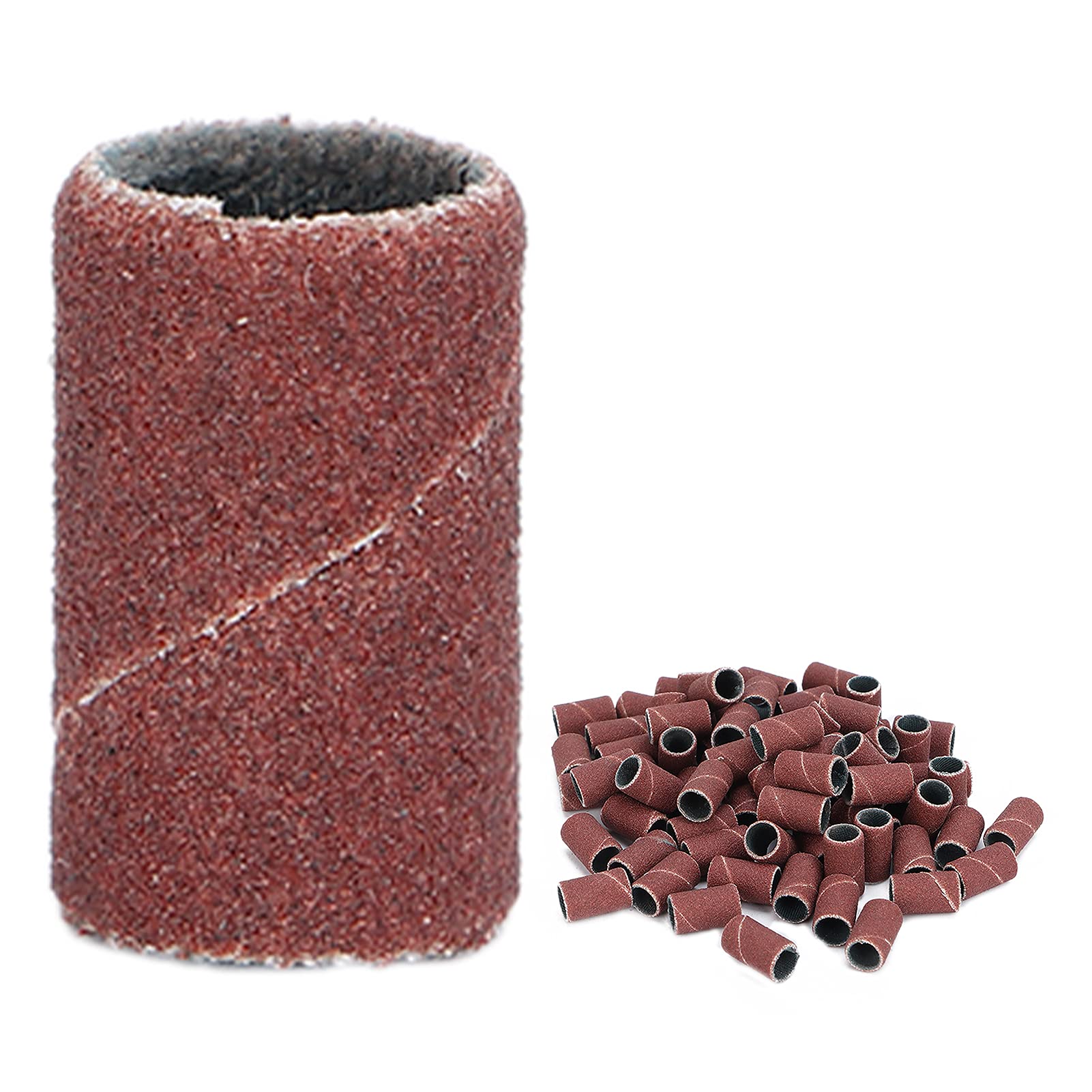 Professional Nail Sanding Bands 240 Grit - Durable Nail Drill Bands for Natural & Artificial Nails - HQ-06 Brown - Perfect for Manicures, Pedicures & Nail Art