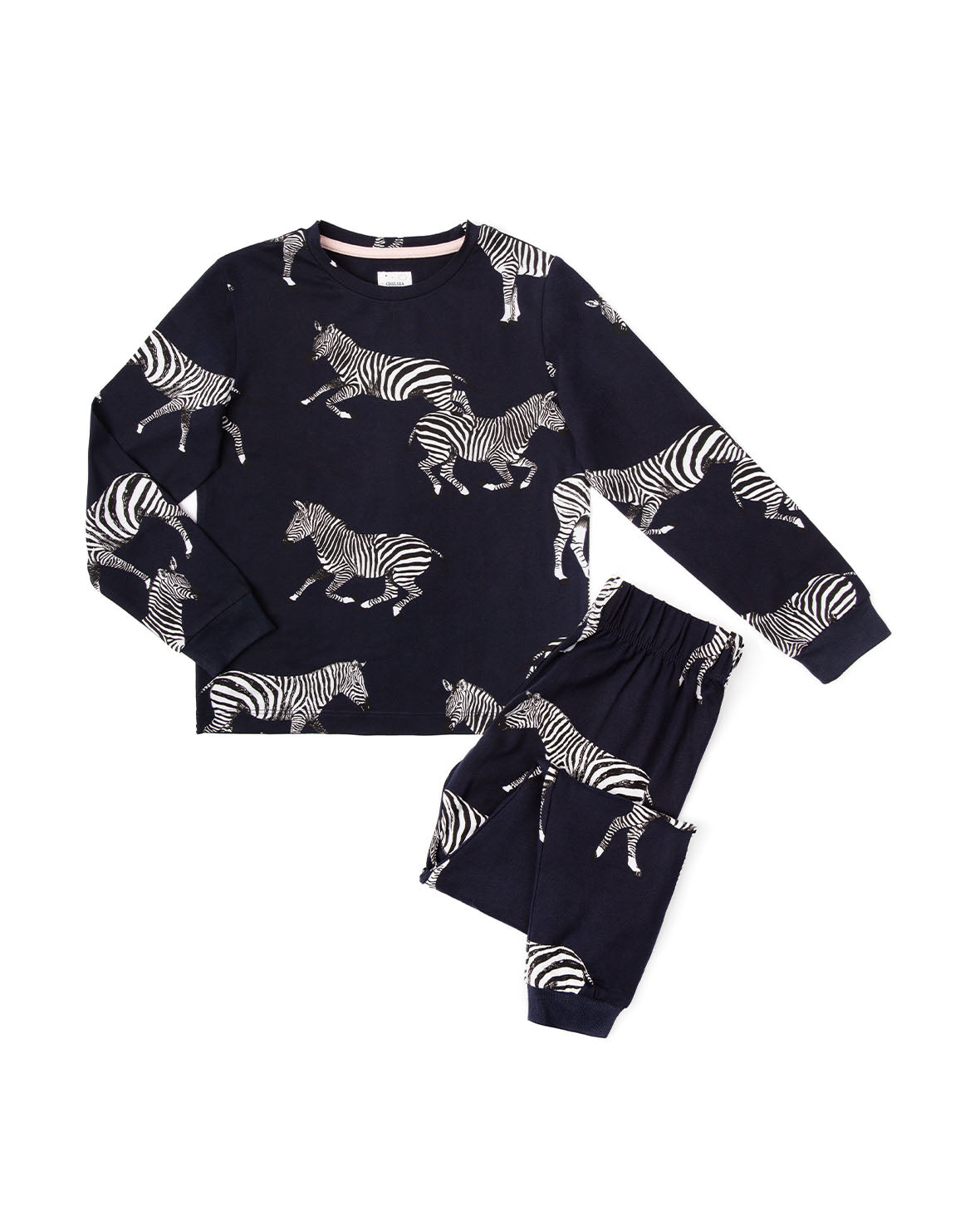 Kids Zebra Print Long Sleeve Pajama Set - Soft & Comfortable Sleepwear for Boys & Girls - Perfect for Bedtime, Sleepovers & Cozy Nights