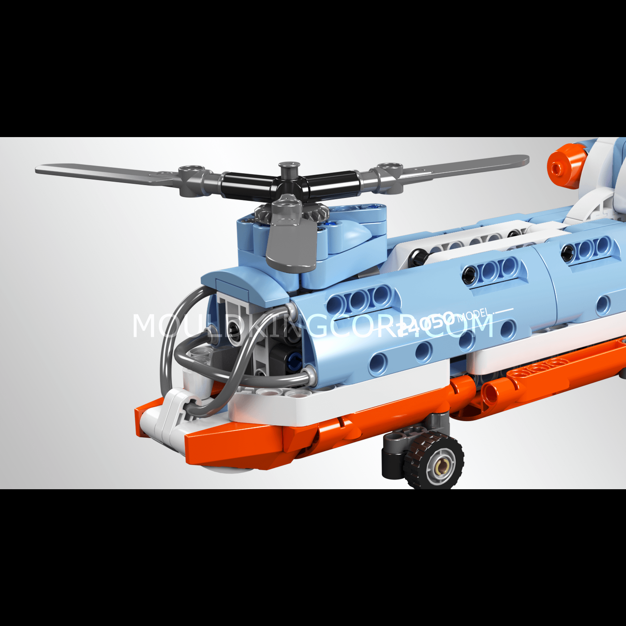 Mould King 24050 Tandem Rotor Helicopter Building Blocks Set - 270 PCS STEM Toy for Kids & Adults | Creative Play, Gift Idea, Educational Fun for Aviation Enthusiasts