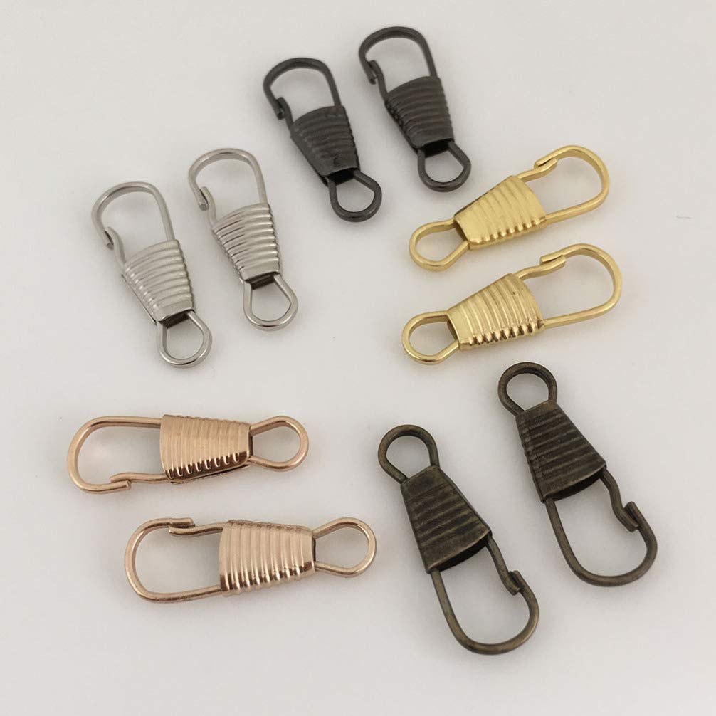 10pcs Bronze Zipper Pull Tab Replacement - Universal Metal Zipper Handle Repair Kit for Suitcases, Luggage, Backpacks, Coats & Boots | Durable Zipper Slider Parts for Easy Fixing & DIY Projects