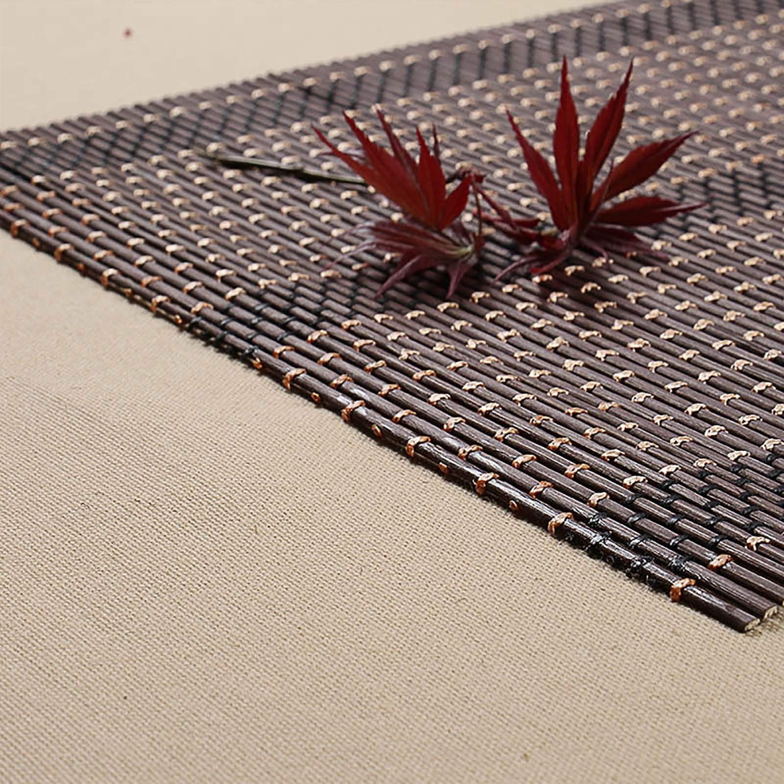Japanese Style Waterproof Table Runner - Natural Bamboo Silk Weave for Dining & Party Decor