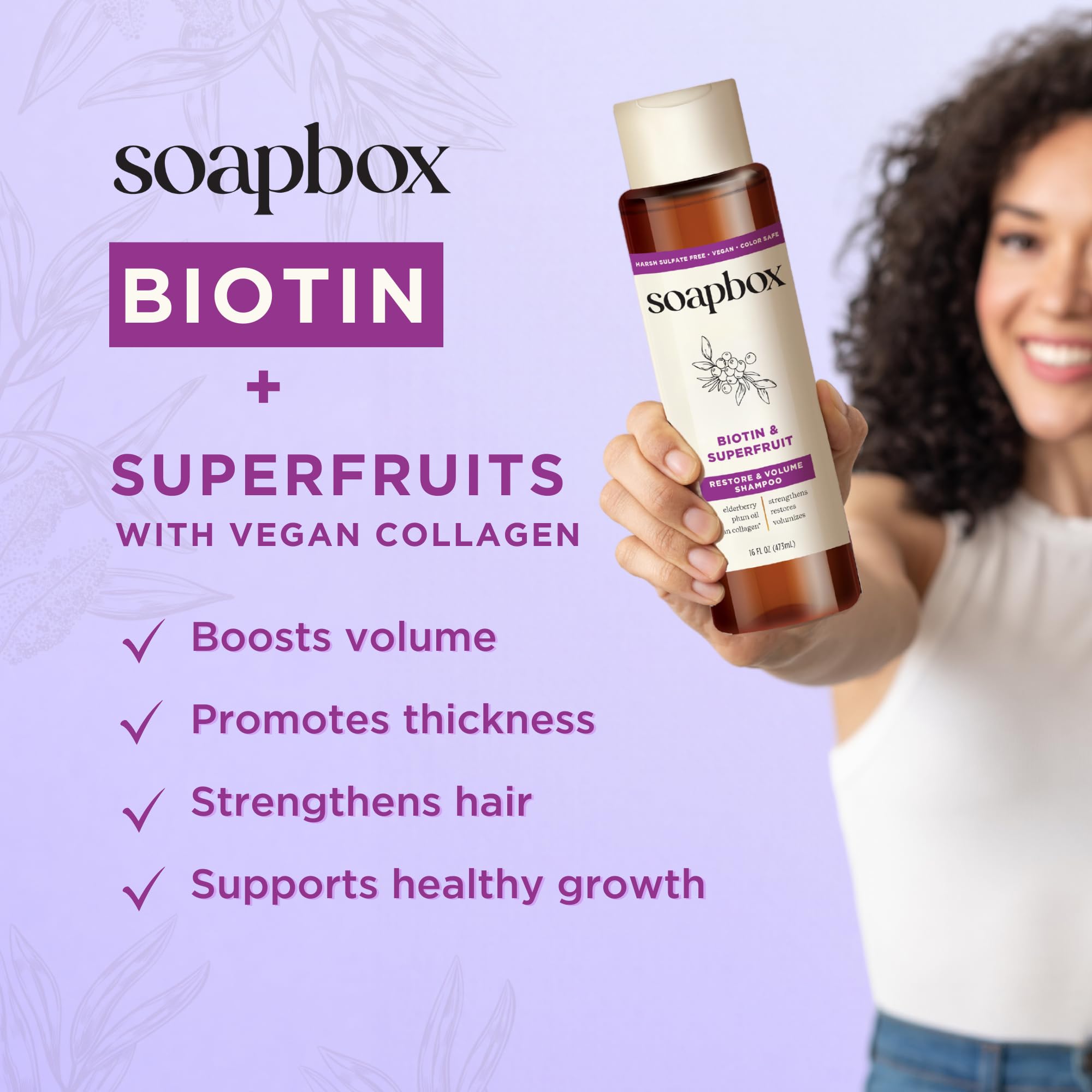 Biotin & Superfruit Shampoo and Conditioner Set - Vegan Collagen, Aloe & Shea Butter - Sulfate, Paraben & Silicone Free - Color Safe Hair Care - 1 Liter Each (Pack of 2) - For Dry, Damaged Hair & Scalp Nourishment - Perfect for Daily Use & Color-Treated Hair