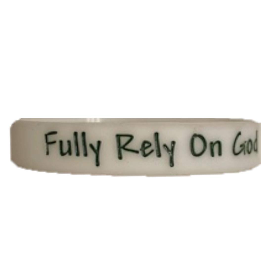 50-Pack Glow in the Dark Fully Rely on God Frog Silicone Bracelets - Motivational Christian Wristbands for Men & Women - Inspirational Religious Gifts for Halloween, Church Events, Youth Groups & Daily Encouragement