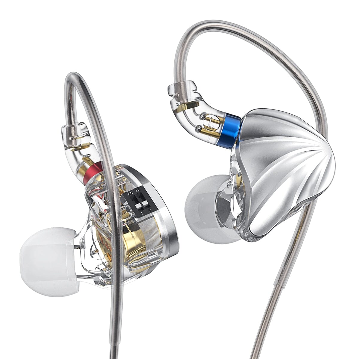 CVJ Nami 1DD+1BA Hybrid Wired In-Ear Monitors - High Resolution Audio Earphones for Music, Gaming & Studio Recording