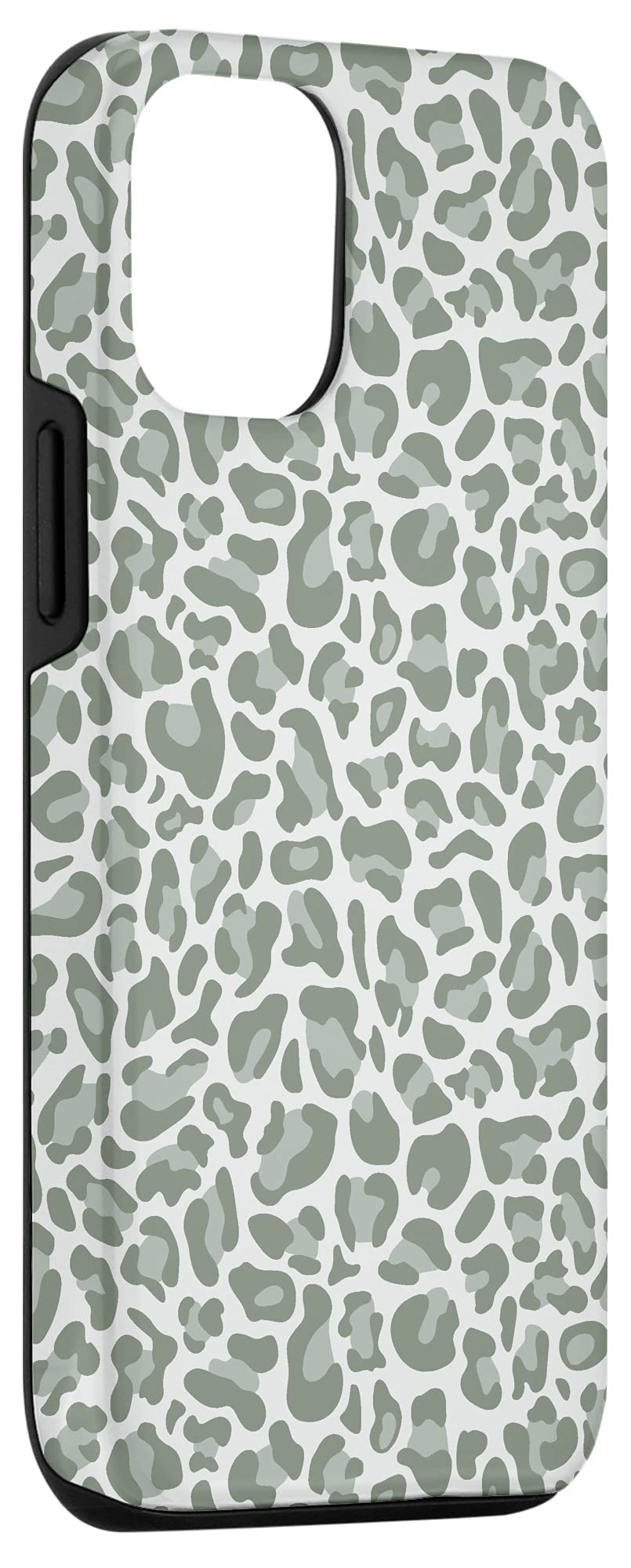 iPhone 12/12 Pro Case - Sage Green Cheetah Leopard Animal Print Trendy Protective Cover | Stylish & Durable for Everyday Use, Travel & Fashion Accessory