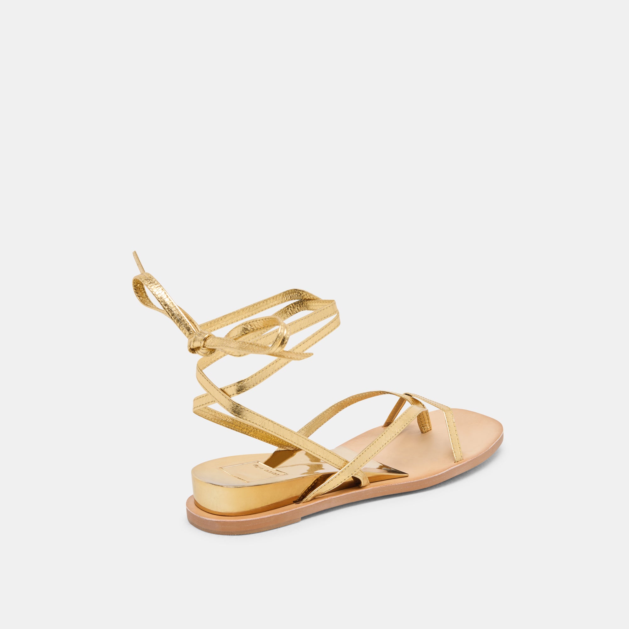 RUDIE Women's Metallic Leather Sandals in Dark Gold - Comfortable & Stylish for Summer, Beach, and Casual Outings