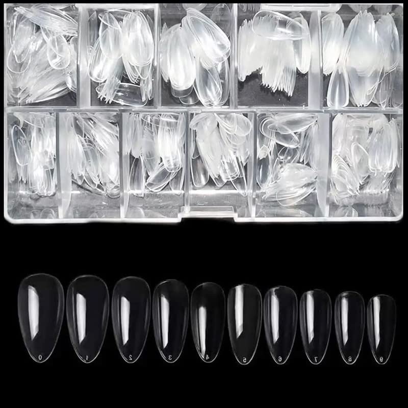 Staila 100pcs Clear False Nail Tips - Full Cover Stiletto Press on Fake Nails, Soak Off Short Acrylic Nails for Women | Perfect for Daily Wear, Parties & Special Occasions