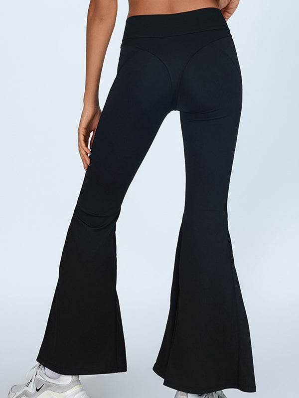ZASUWA Women's Sexy Push Up Flare Leggings - High Waisted Yoga Pants for Workout, Gym & Casual Wear