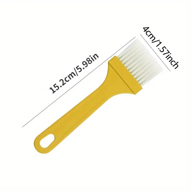 5-Piece Soft Wool Basting Brush Set with Wooden Handle - Perfect for Kitchen, Restaurant, BBQ, Baking & Pancake Making - Ideal for Water-Based Paint, Oil Application & Food Coating - Durable & Versatile Cooking Tool