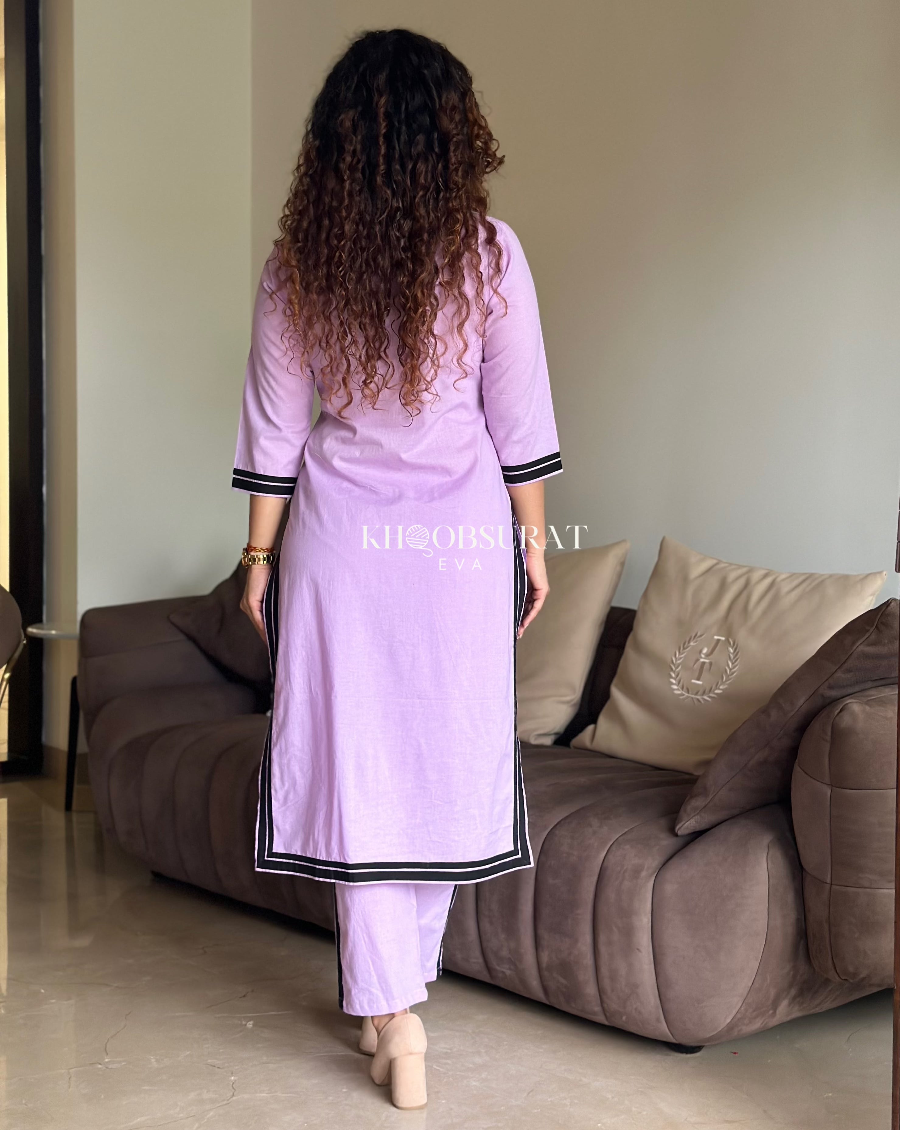Stylish Purple Kurta Set for Women - Breathable Cotton Comfort - Perfect for Casual Wear, Festivals & Summer Outfits