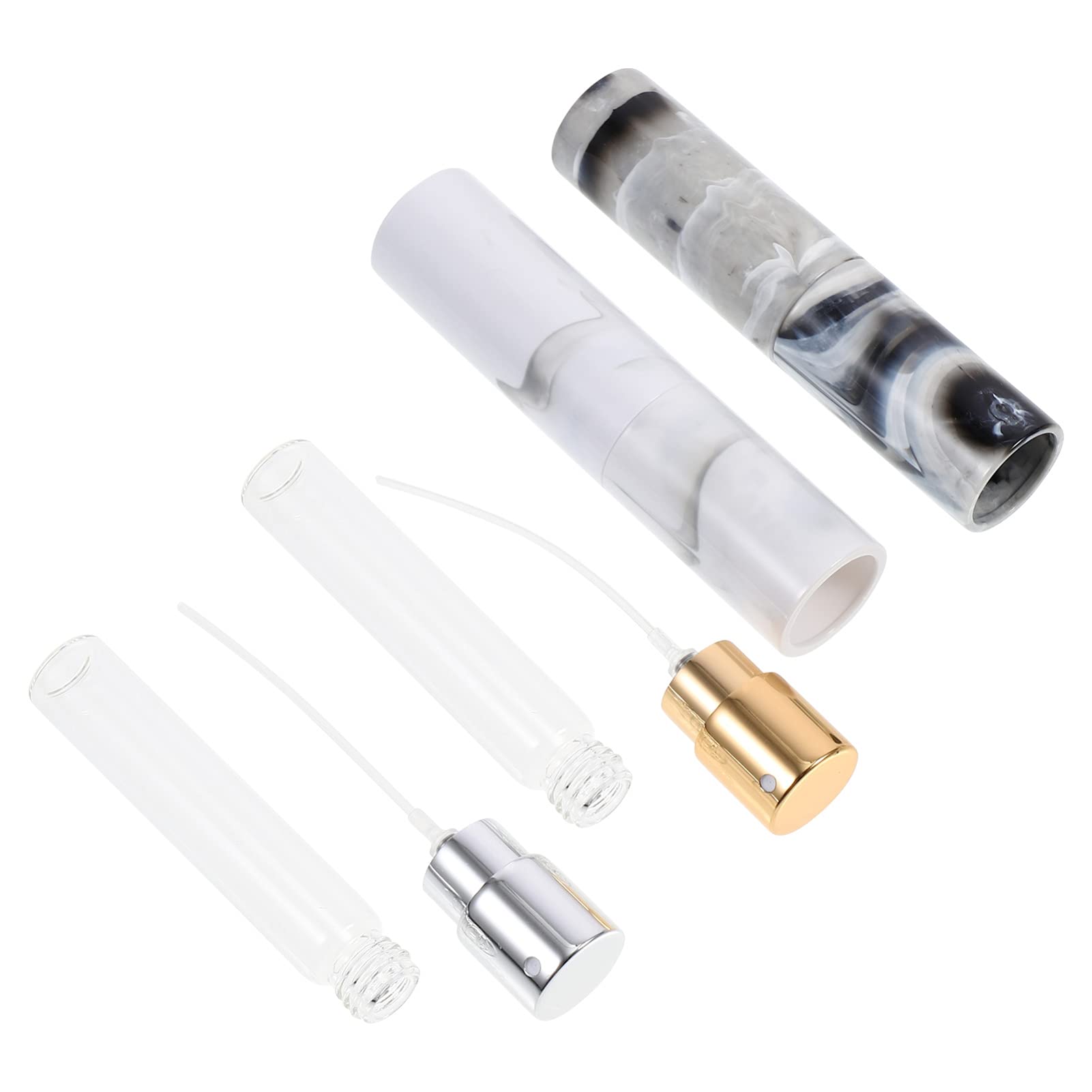 HEALLILY 2 Pack Rotating Perfume Atomizer Bottle - Refillable Travel Perfume Dispenser for Women & Men, Leak Proof Cosmetic Container for Purse, Gym Bag, Office & Vacation Travel Accessories