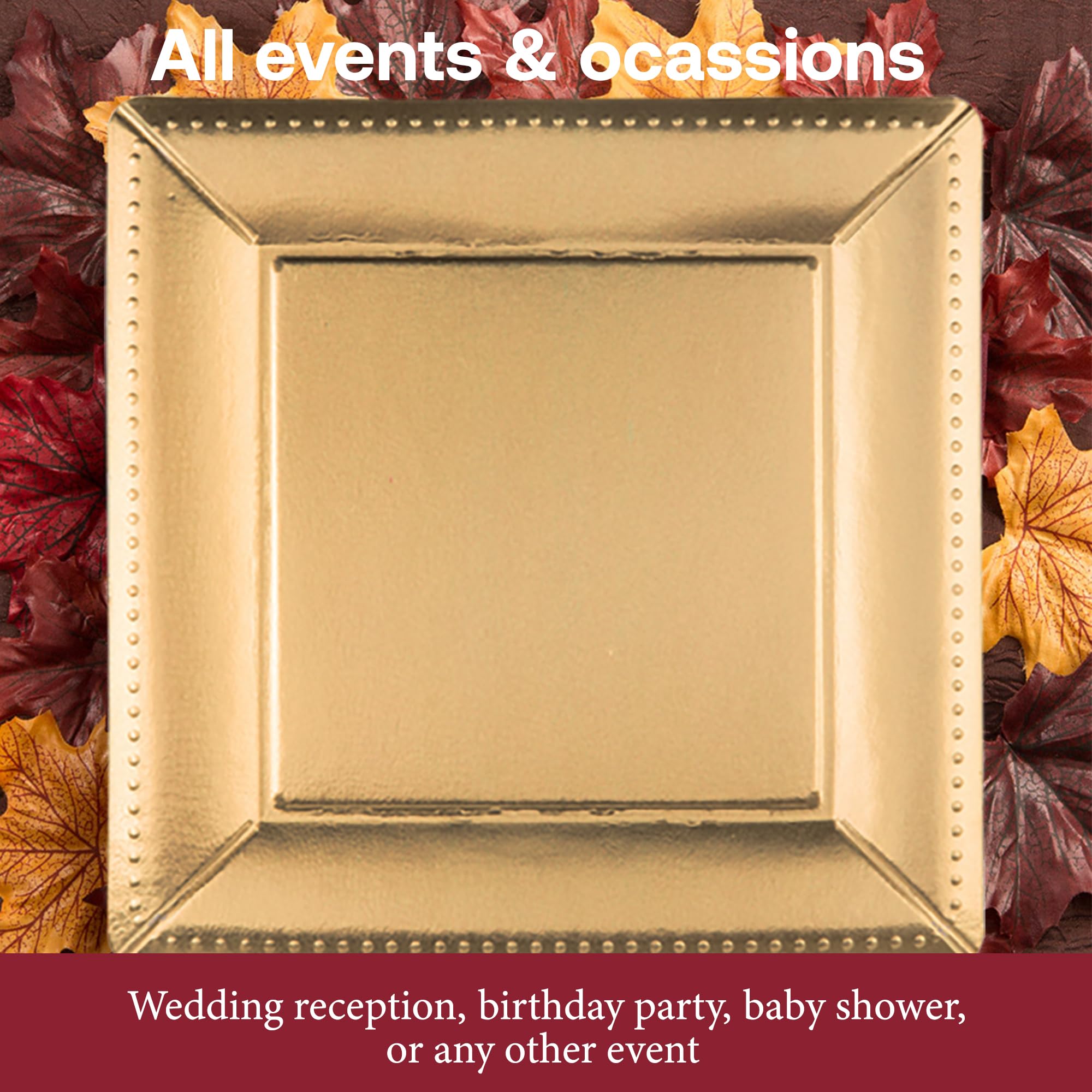 Smarty Had A Party 120 Gold Paper Charger Plates - 13