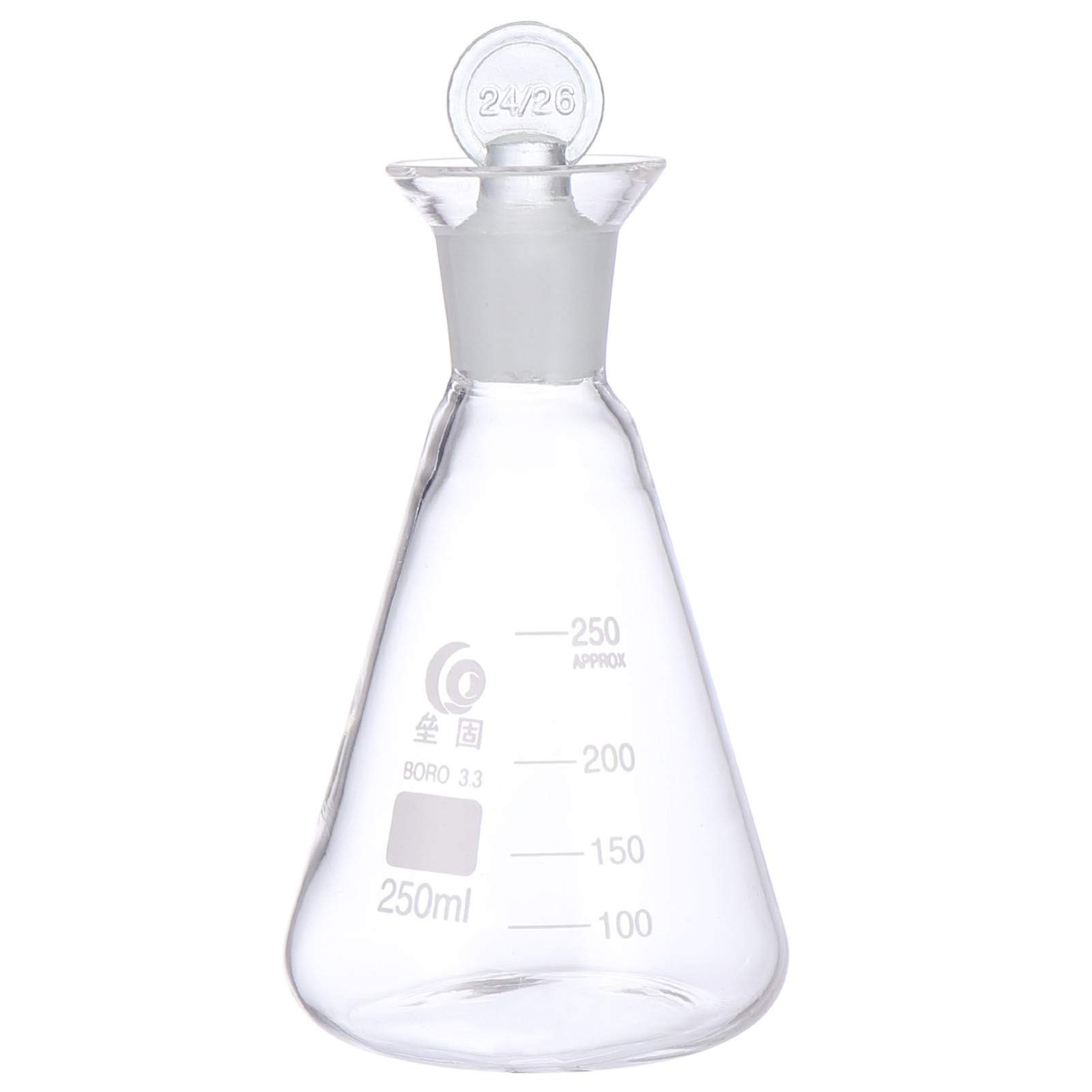 1pc Flask Laboratory Supplies - High-Quality Glassware for Chemistry Experiments, Science Labs & Research - Perfect for Mixing, Heating & Measuring Liquids