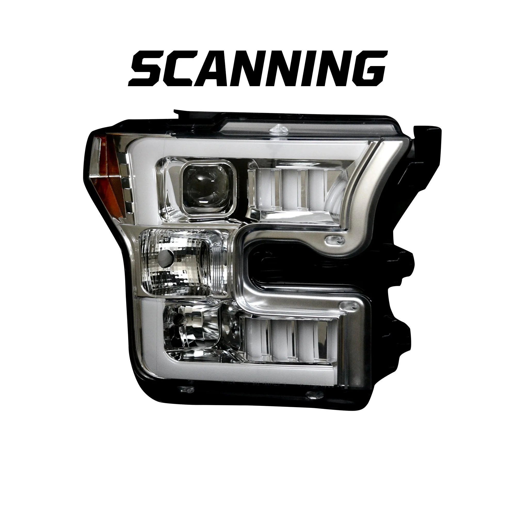 Ford F150 2015-2017 6K LED Projector Headlights with LED Turn Signals - Clear/Chrome Style for Enhanced Night Driving & Off-Road Visibility