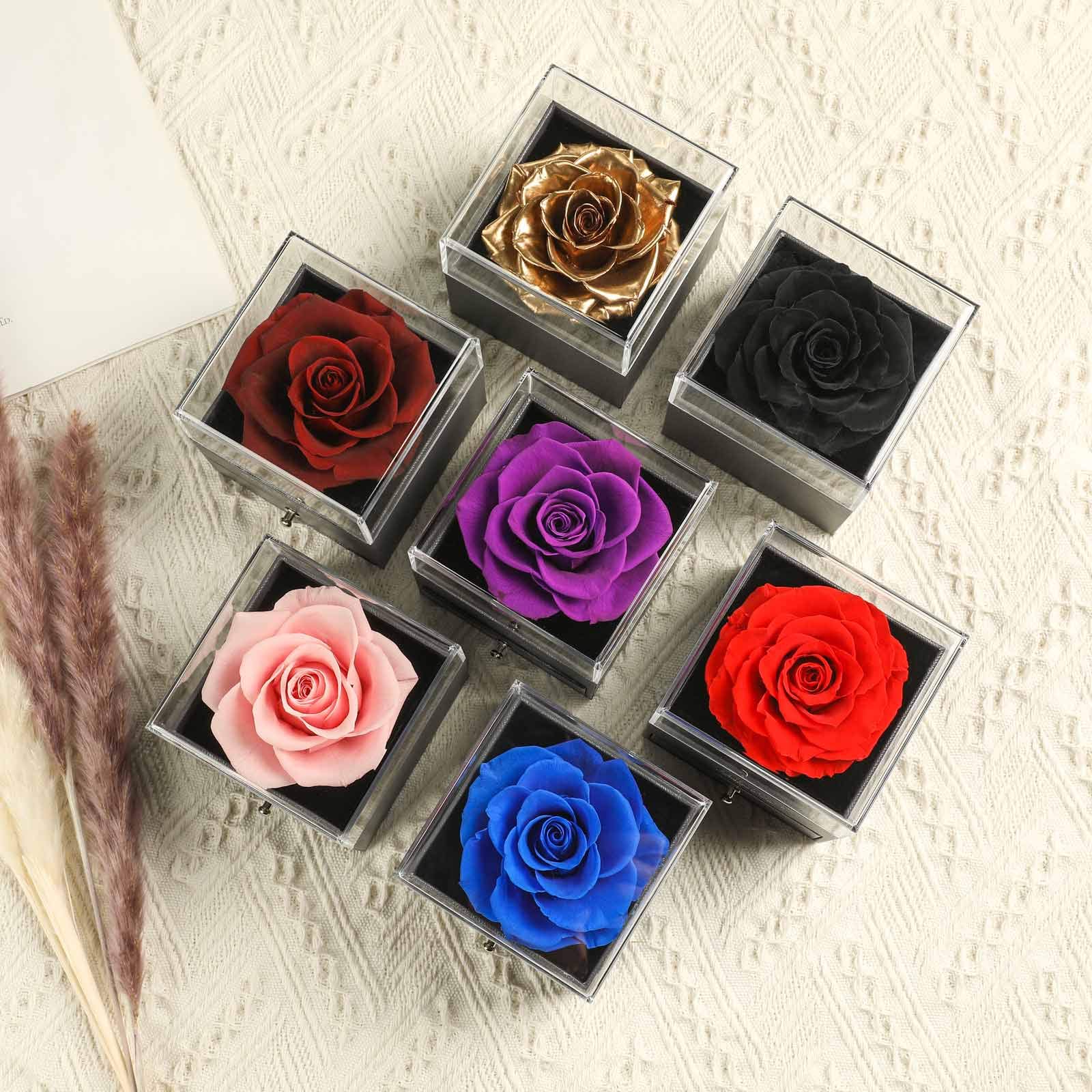 Handmade Preserved Real Rose in Heart Necklace - 'I Love You' in 100 Languages, Romantic Gift for Her - Valentine's Day, Anniversary, Mother's Day & Birthday Present for Women (Purple) - Perfect for Surprise Proposals, Wedding Anniversaries & Special Occasions