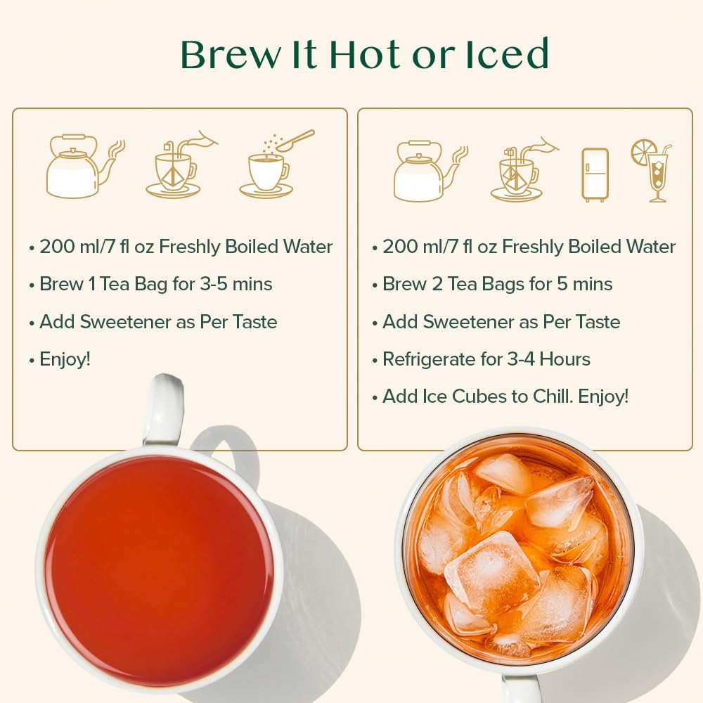 VAHDAM Earl Grey Black Tea Bags (100 Count) - Medium Caffeine, Non-GMO, Gluten Free, Citrus Bergamot Flavor | Resealable Ziplock Pouch for Freshness | Perfect for Office, Home & Gifts | Plant-Based Tea Bags