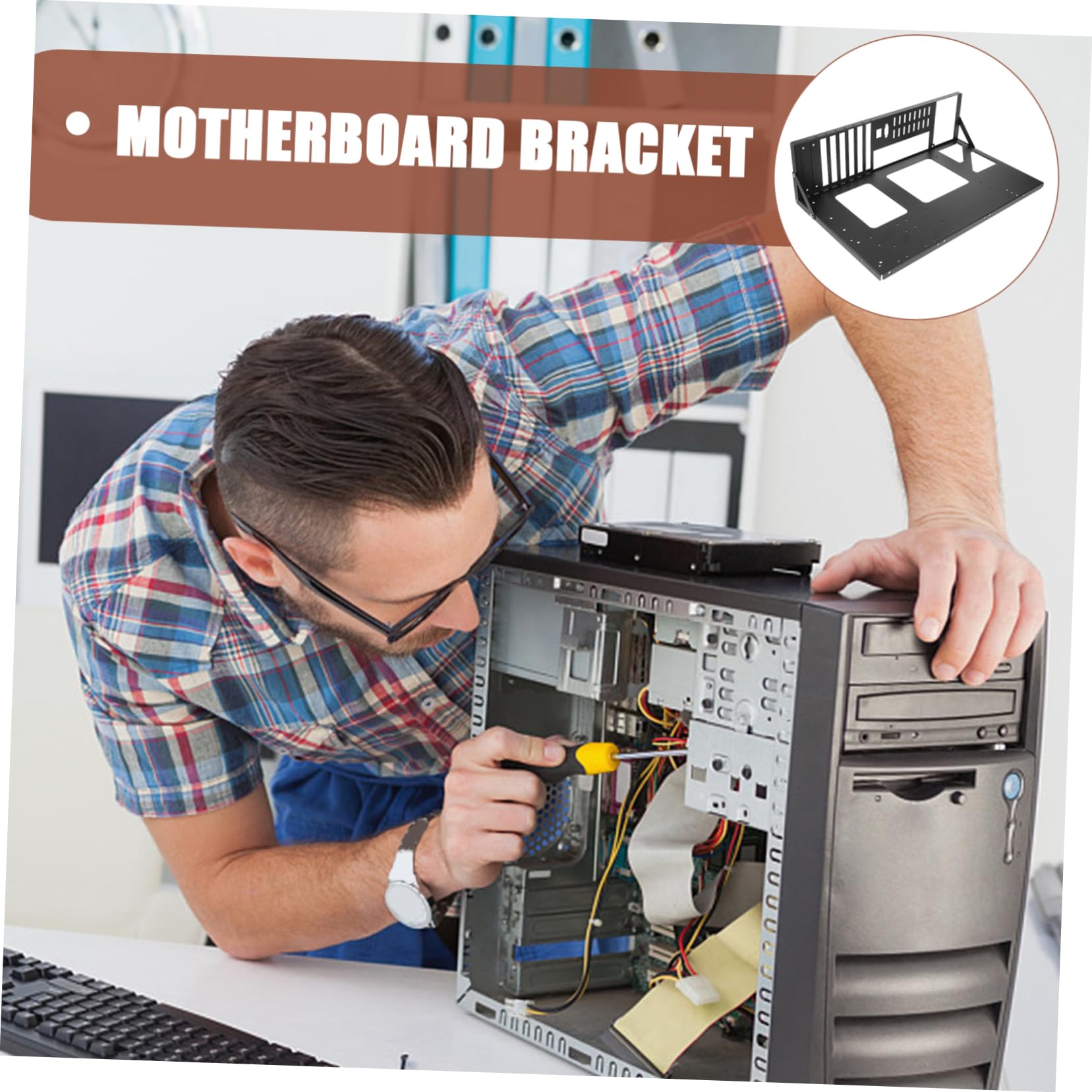 Homoyoyo Motherboard Holder - Durable Metal Computer Case Bracket for Secure Motherboard Installation | Perfect for PC Builds, Gaming Rigs & Workstations