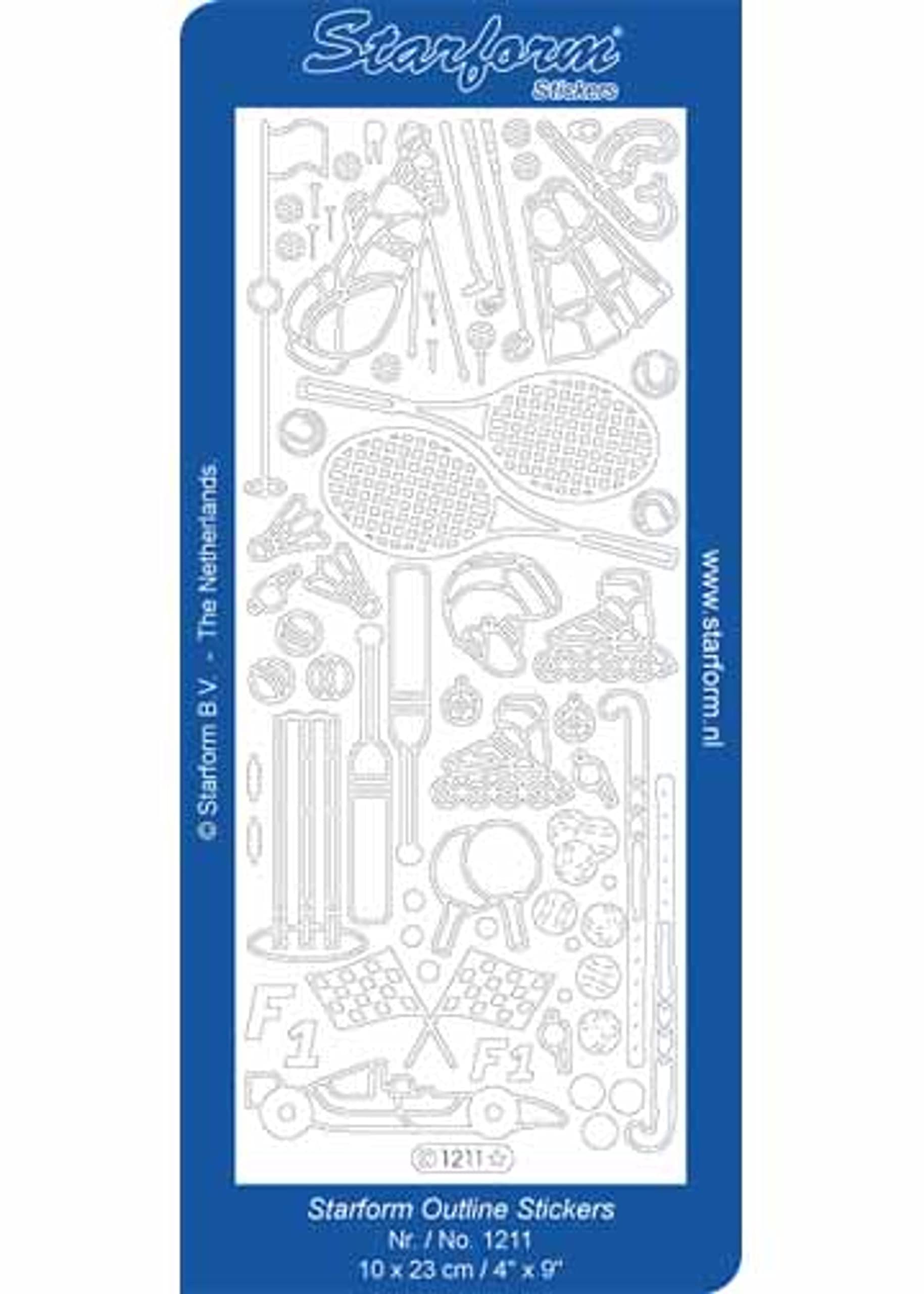 Ecstasy Crafts Starform Stickers - Silver Metallic Summer Sports Decals for Water Bottles, Laptops, Skateboards & DIY Projects