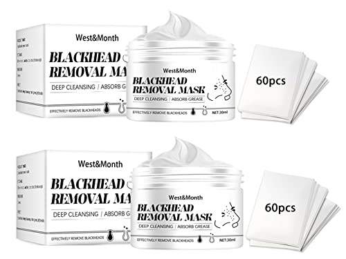 Blackhead Remover Mask & Nose Strips - Deep Cleansing Peel-Off Pore Cleanser for Men & Women (120Pcs) | Purifying Facial Treatment for Acne & Blackheads | Perfect for Daily Skincare & Spa Nights