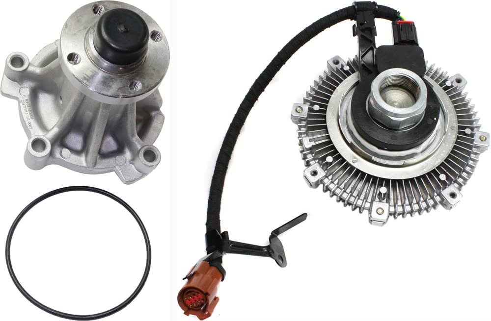 **Garage-Pro Engine Water Pump Kit with Gasket & Fan Clutch Replacement for Ford F-150 2007-2008 5.4L V8 (M30 Hub) - Replaces AW4130, 3L3Z8501CA, 3264, YB3074 - Perfect for Cooling System Repair & Maintenance**