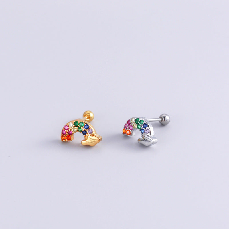 20G Evil Eye Cartilage Tragus Piercing Earrings - Hypoallergenic Stainless Steel Body Jewelry for Women | Perfect for Helix, Daith, and Tragus Piercings | HSPJ893