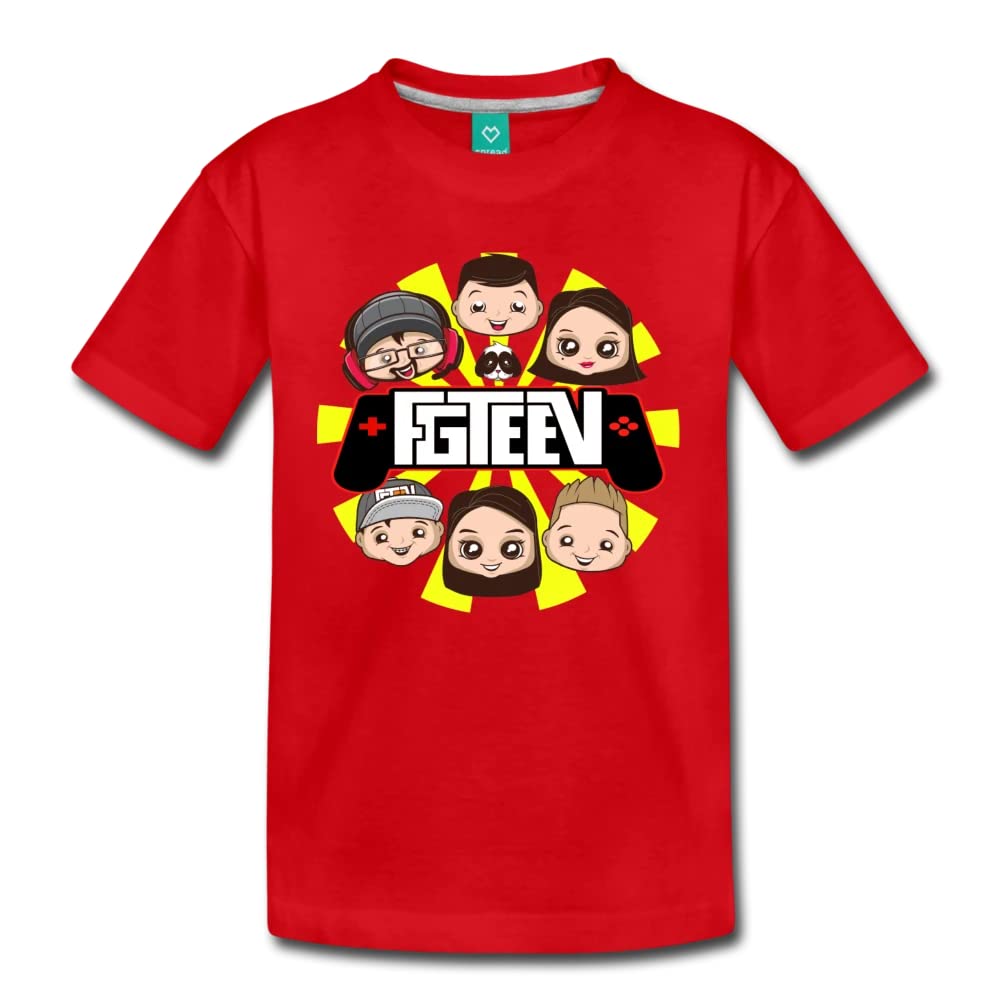FGTeeV Controller Family Logo T-Shirt - Red Youth XS | Gaming Merchandise for Kids & Teens | Perfect for Gaming Events & Family Outfits