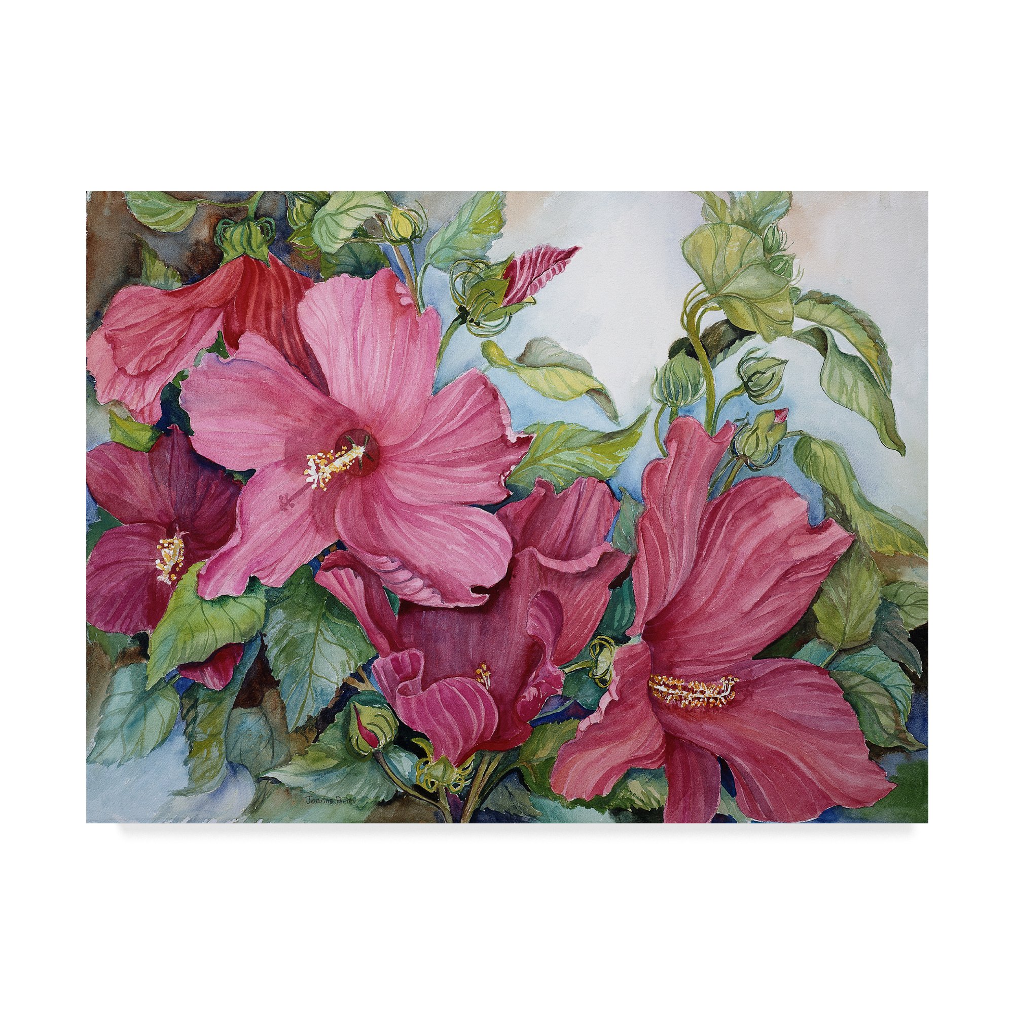 Tropical Heat by Joanne Porter - 14x19 Inch Vibrant Floral Wall Art Print - Perfect for Living Room, Bedroom & Office Decor