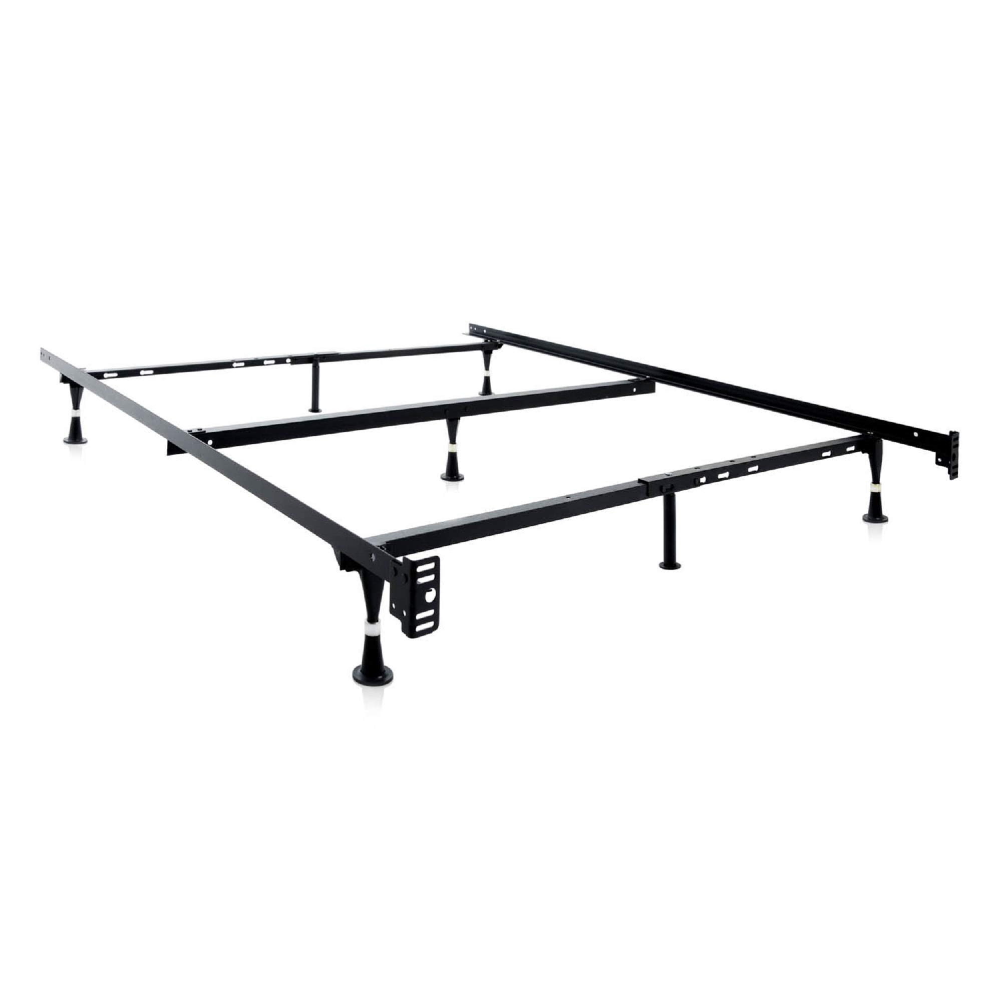 Heavy Duty Adjustable Metal Bed Frame with 7 Legs & Center Support - Queen/Full XL/Full/Twin XL/Twin Size | Sturdy Support for Mattress | Perfect for Guest Rooms, Dormitories & Home Use