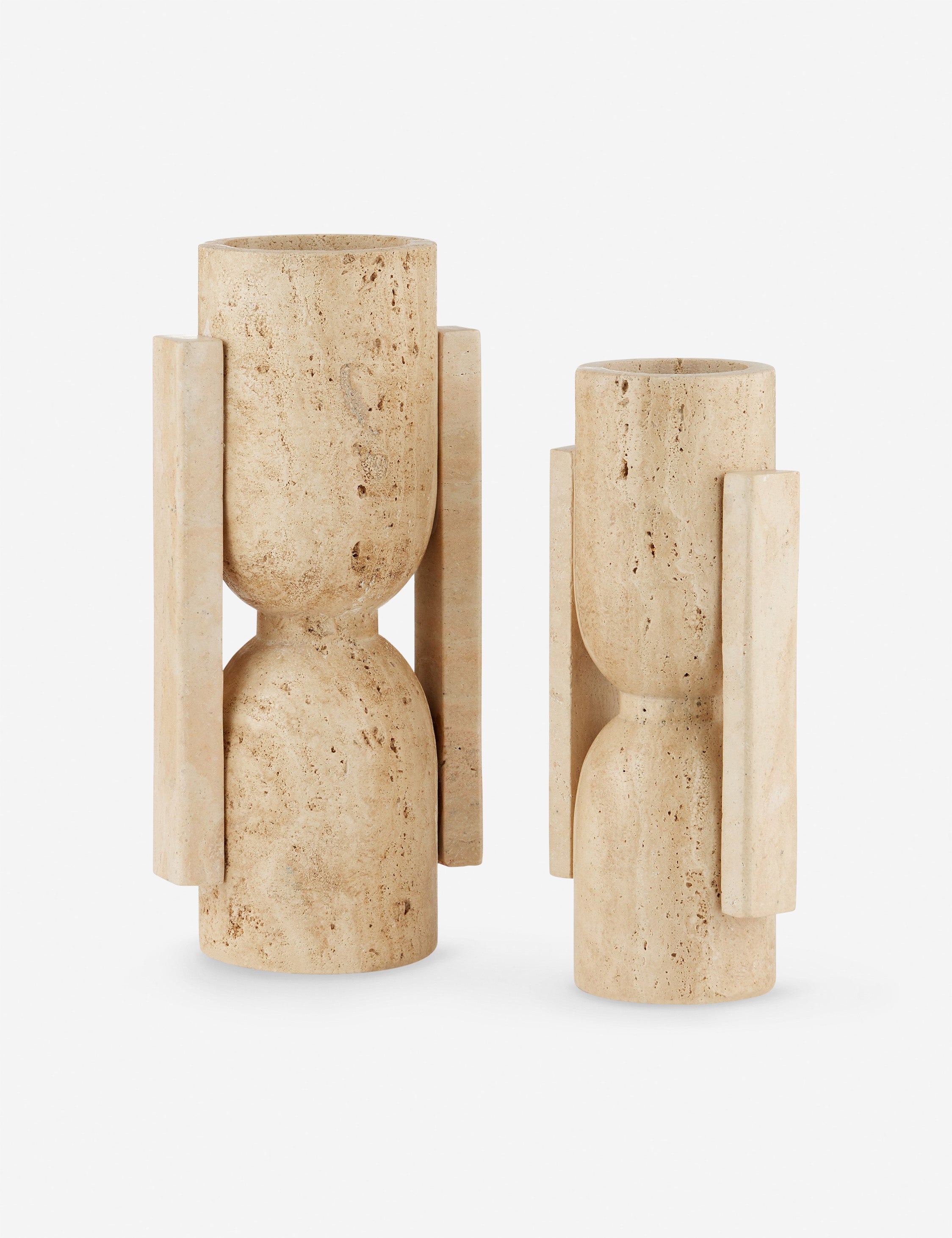 Cece Decorative Vases Set of 2 - Modern Ceramic Flower Vases for Home Decor, Wedding Centerpieces & Tabletop Display