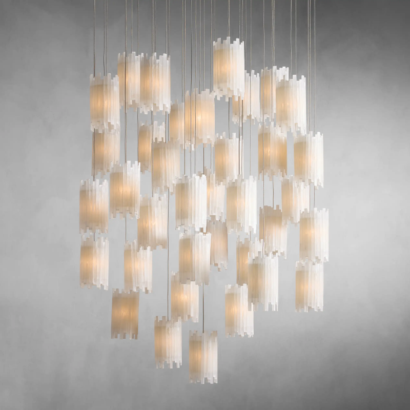 Gianna Round Chandelier - Modern Crystal Ceiling Light Fixture for Dining Room, Living Room, Bedroom | Elegant Lighting Decor for Home & Office