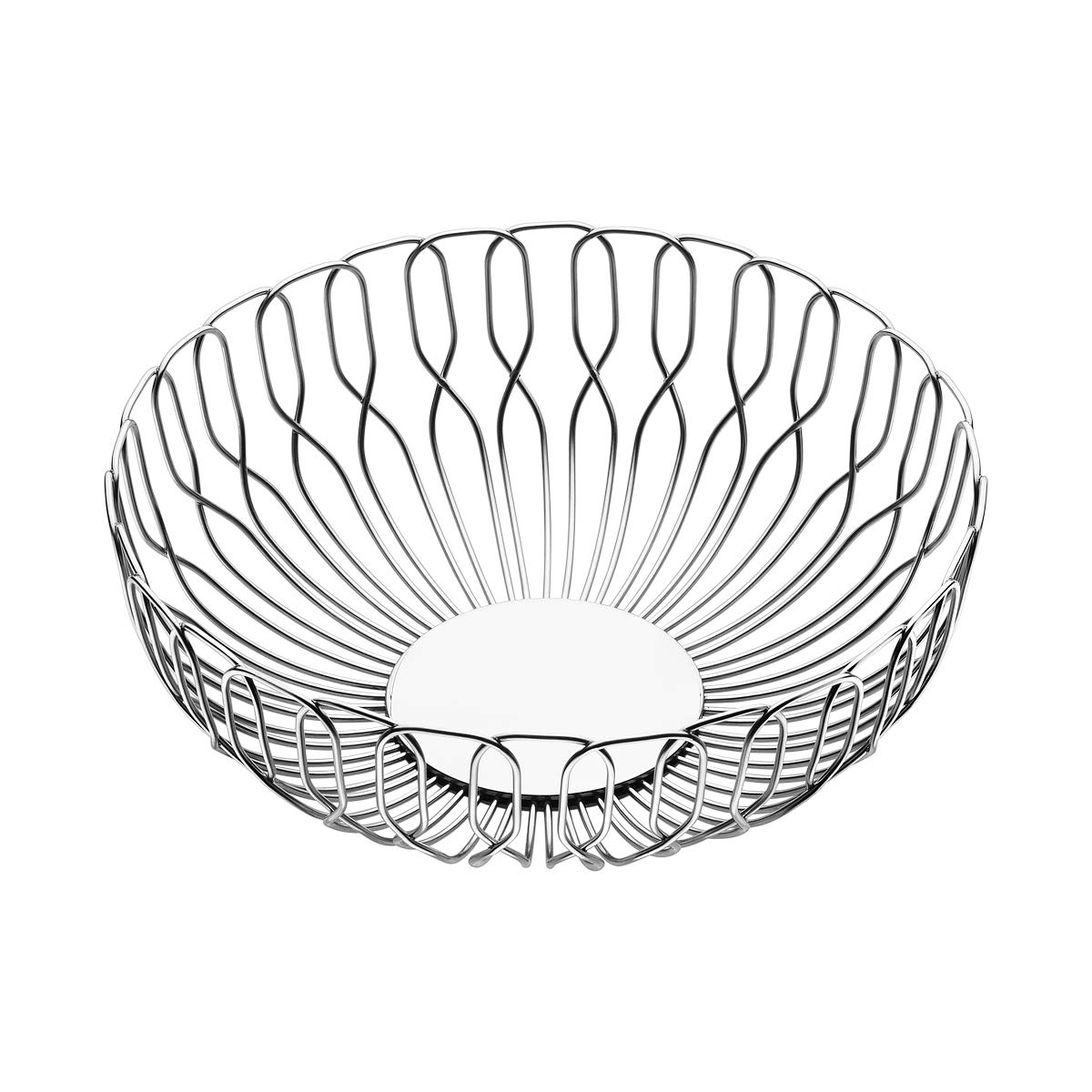 George Jensen Alfredo Stainless Steel Bread Basket - Elegant Silver Serving Tray for Bread, Pastries & Fruits | Perfect for Dining Tables, Kitchen Countertops & Party Buffets