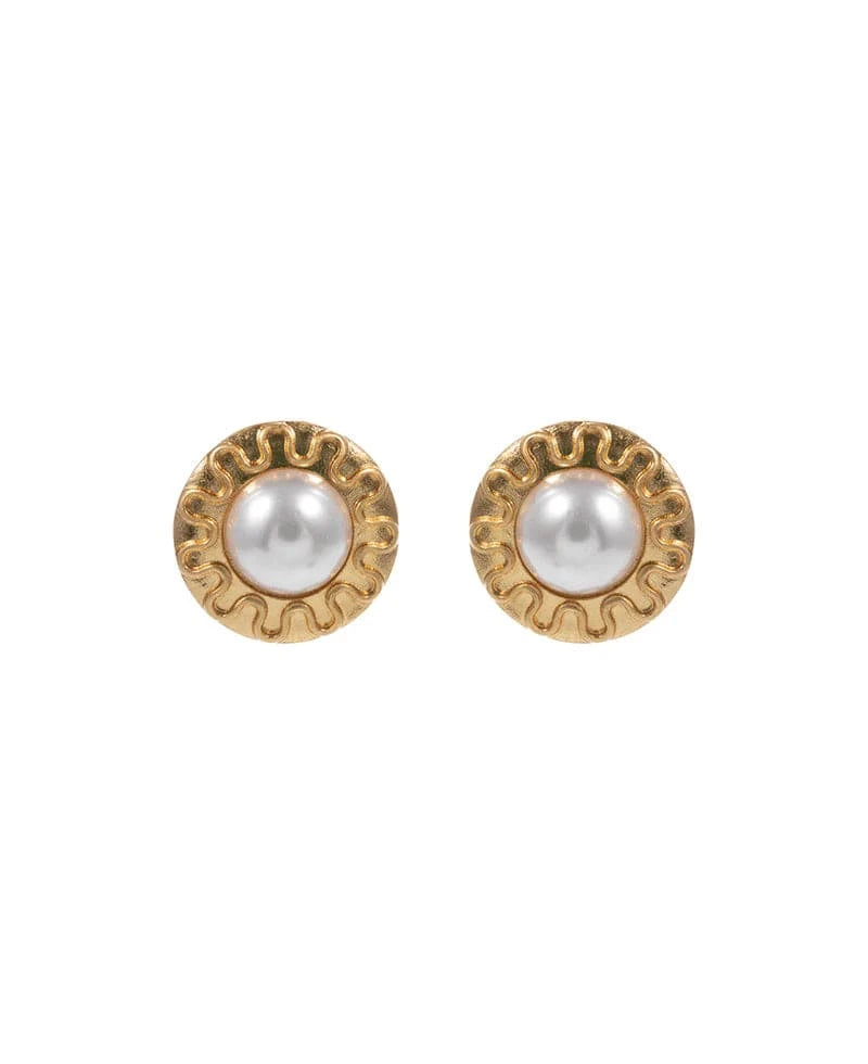 Vintage Gold Pearl Hypoallergenic Earrings for Women – Elegant Dangle Earrings for Parties, Weddings & Special Occasions