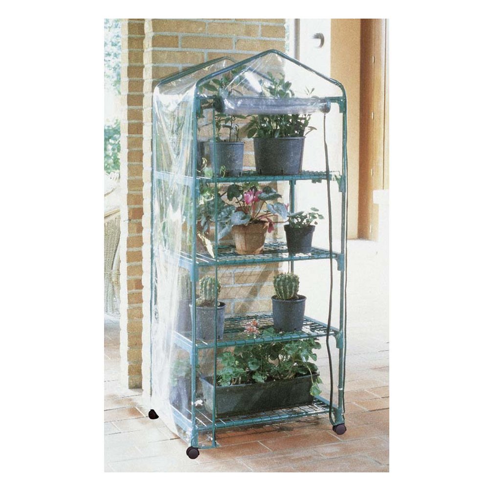 Siena Garden 4-Tier Greenhouse with Wheels - Portable Outdoor Plant Growing Station for Herbs, Flowers & Vegetables | Perfect for Patio, Balcony & Backyard Gardening