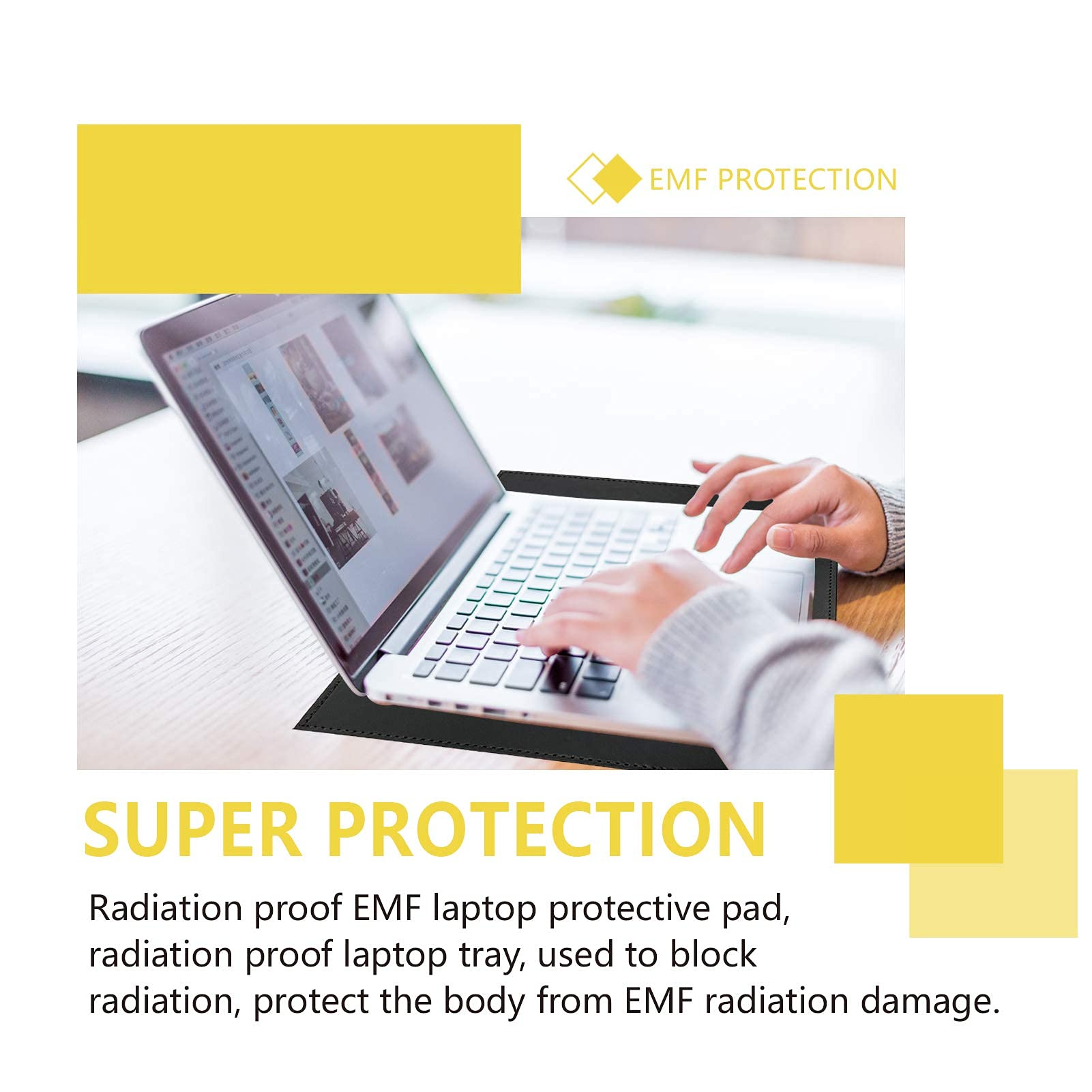 Anti Radiation & Heat Shielding Laptop Protection Shield - Universal Fit for Laptops, Notebooks & Tablets - Reduce EMF Exposure & Prevent Overheating for Home, Office & Travel Use