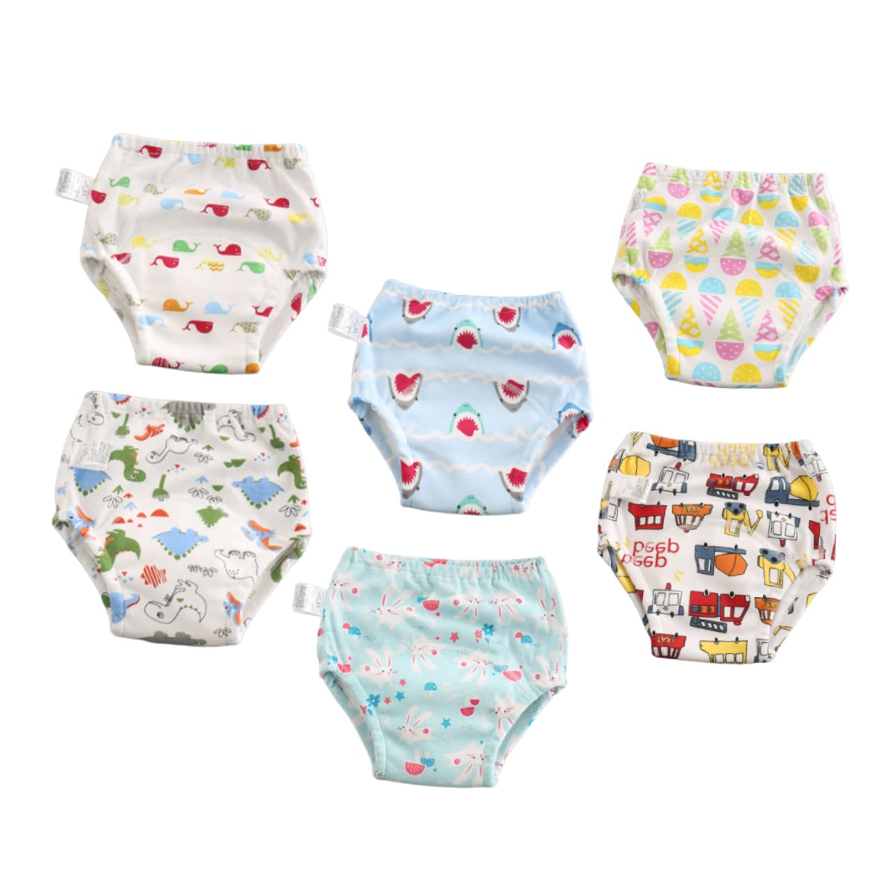 Wakauto 18 Pack Reusable Cloth Training Pants for Toddlers - Washable, Breathable, Leak Proof Underwear for Potty Training Boys & Girls | Daytime & Nighttime Use, Daycare, Travel, Home Use