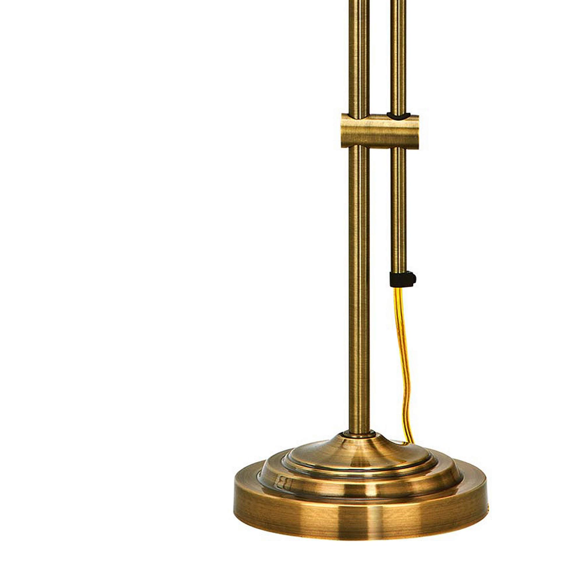 Benjara Adjustable Gold Metal Rectangular Desk Lamp - Modern Office Lighting for Study, Reading & Home Decor