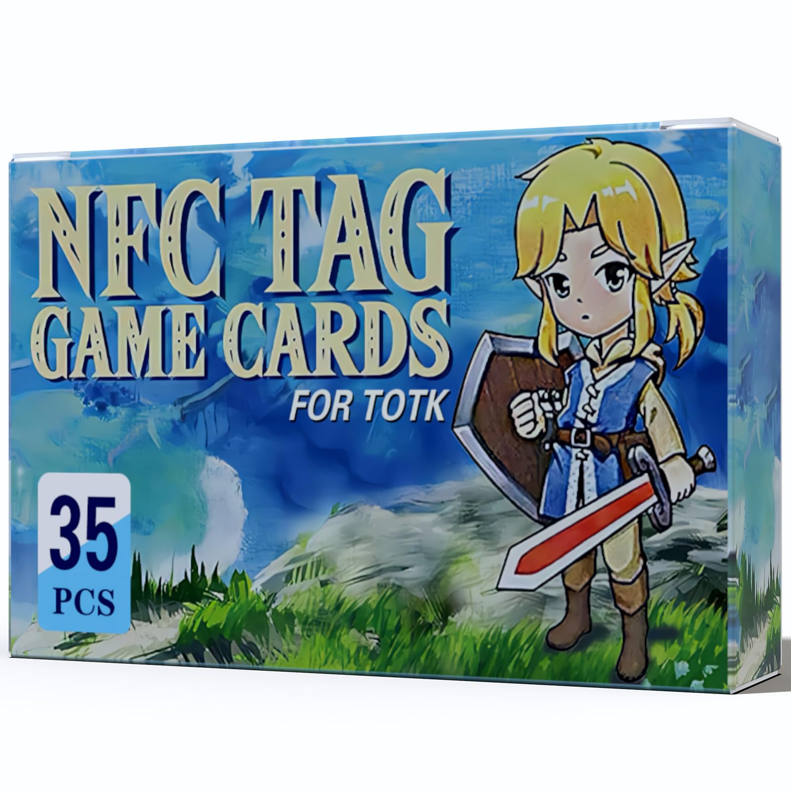 35 Pcs NFC Mini Cards for Zelda Tears of the Kingdom & Breath of the Wild - Compatible with Amiibo, Switch Games - Premium Iron Storage Box - Perfect for Gaming Collectors & Nintendo Fans