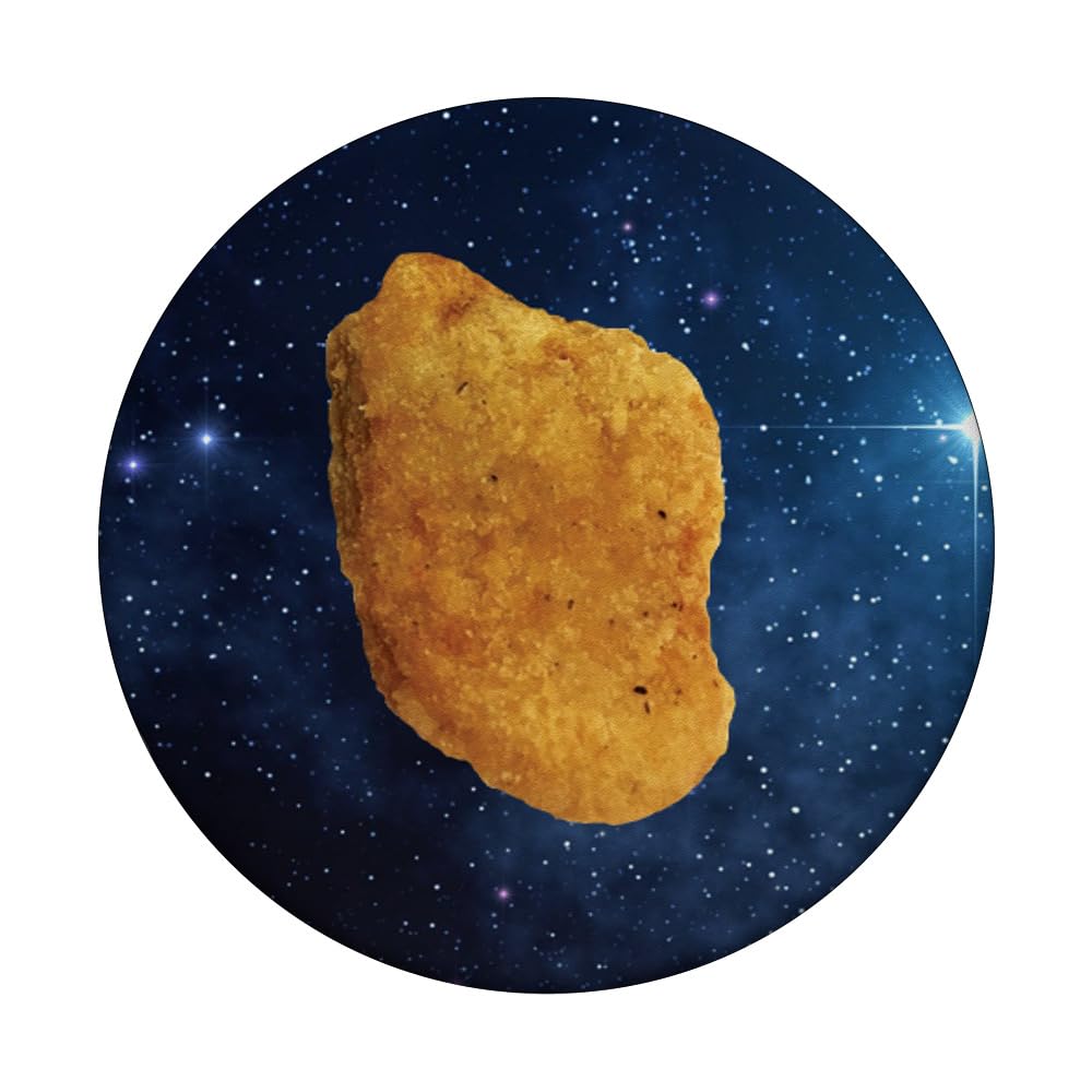 Funny Space Chicken Nugget Phone Grip - Swappable PopSocket for Phones & Tablets - Perfect Gift for Tech Lovers